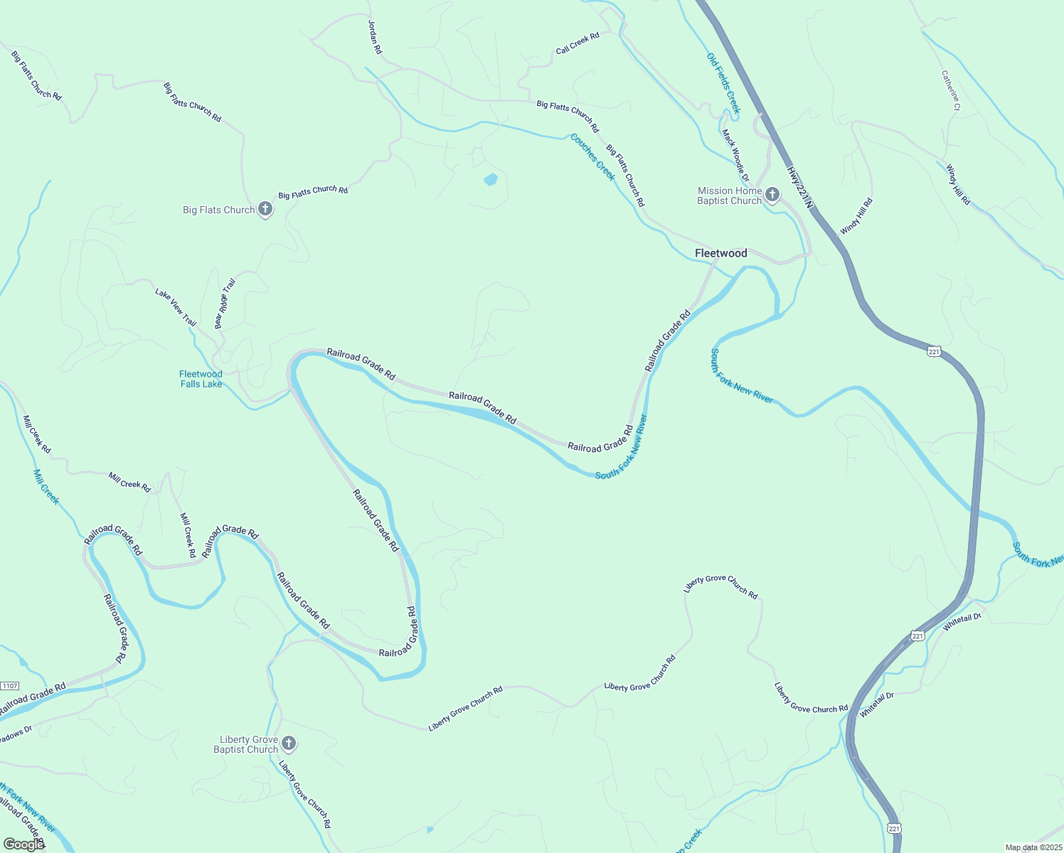map of restaurants, bars, coffee shops, grocery stores, and more near 2098 Railroad Grade Road in Fleetwood