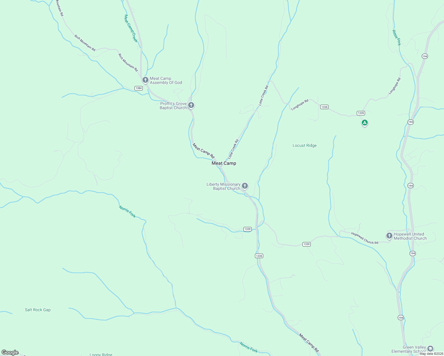 map of restaurants, bars, coffee shops, grocery stores, and more near 2549 Meat Camp Road in Boone