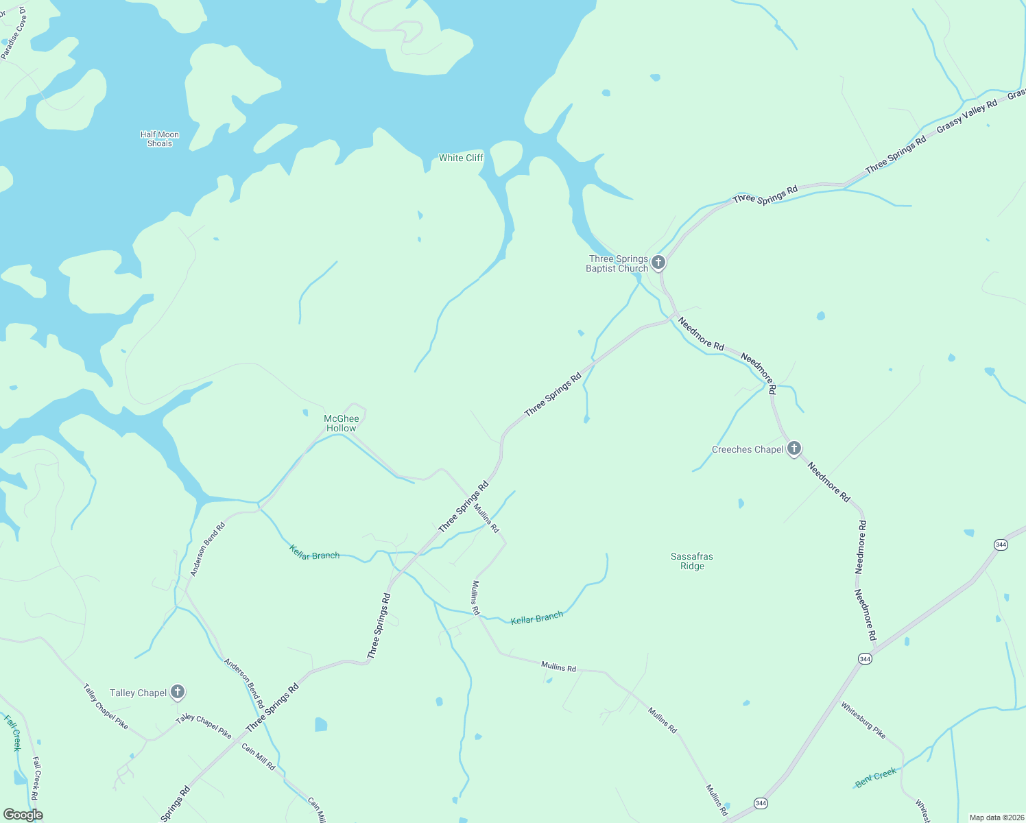 map of restaurants, bars, coffee shops, grocery stores, and more near 2401-2755 3 Springs Road in Whitesburg