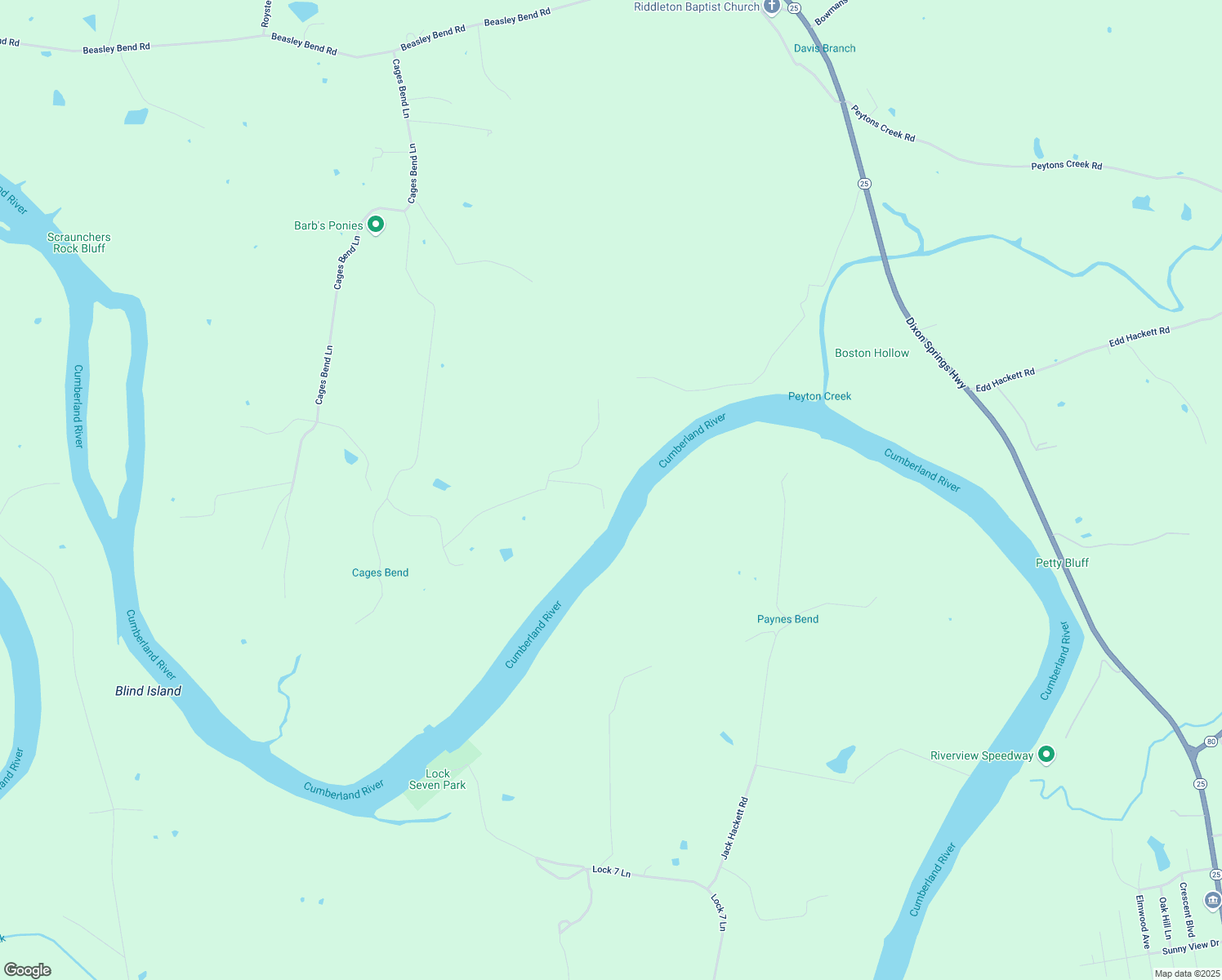 map of restaurants, bars, coffee shops, grocery stores, and more near 45 Loftis Lane in Riddleton