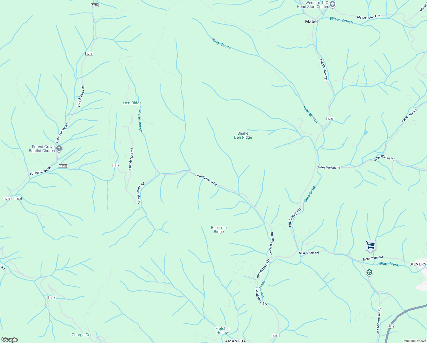 map of restaurants, bars, coffee shops, grocery stores, and more near 978 Laurel Branch Road in Vilas