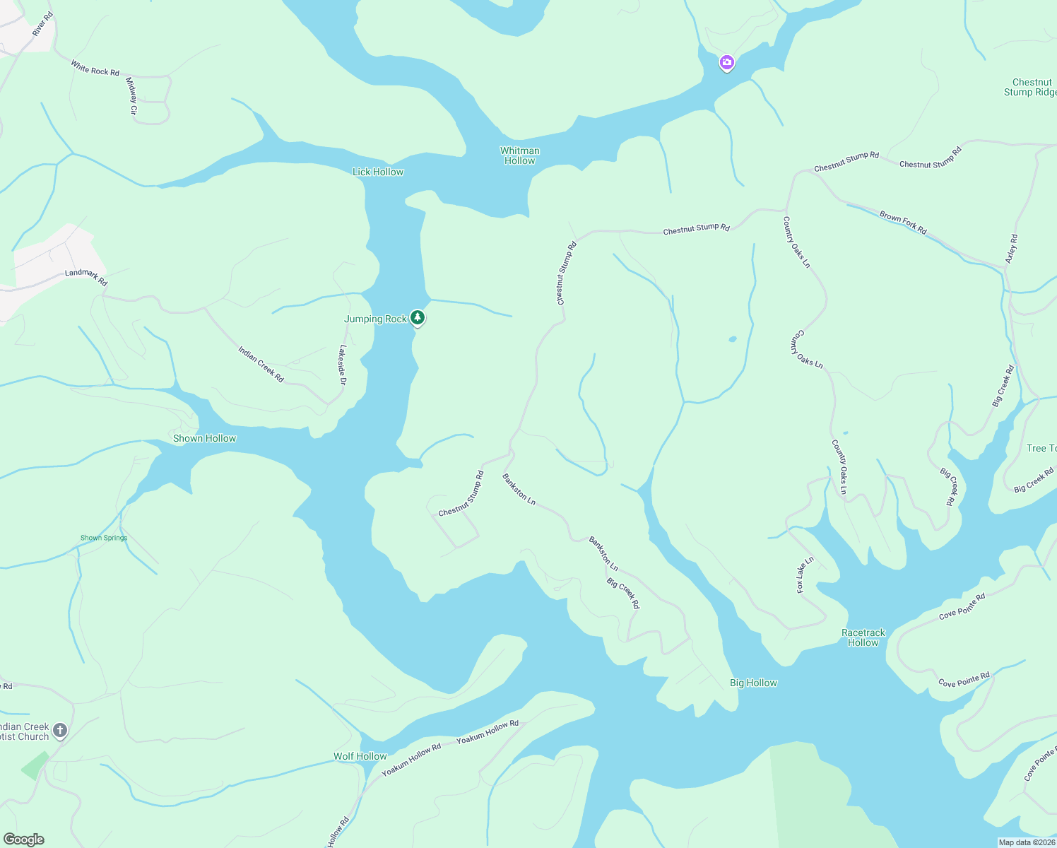 map of restaurants, bars, coffee shops, grocery stores, and more near 1573 Chestnut Stump Road in LaFollette