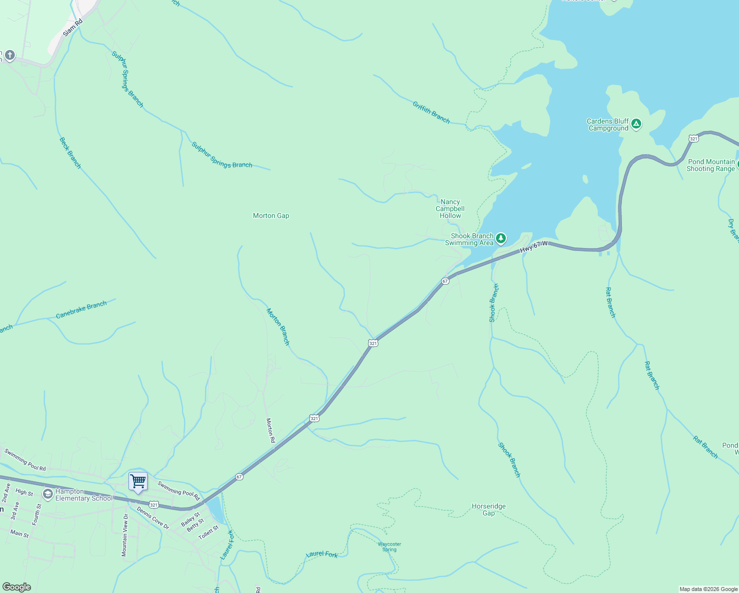 map of restaurants, bars, coffee shops, grocery stores, and more near 149 John Glover Road in Hampton
