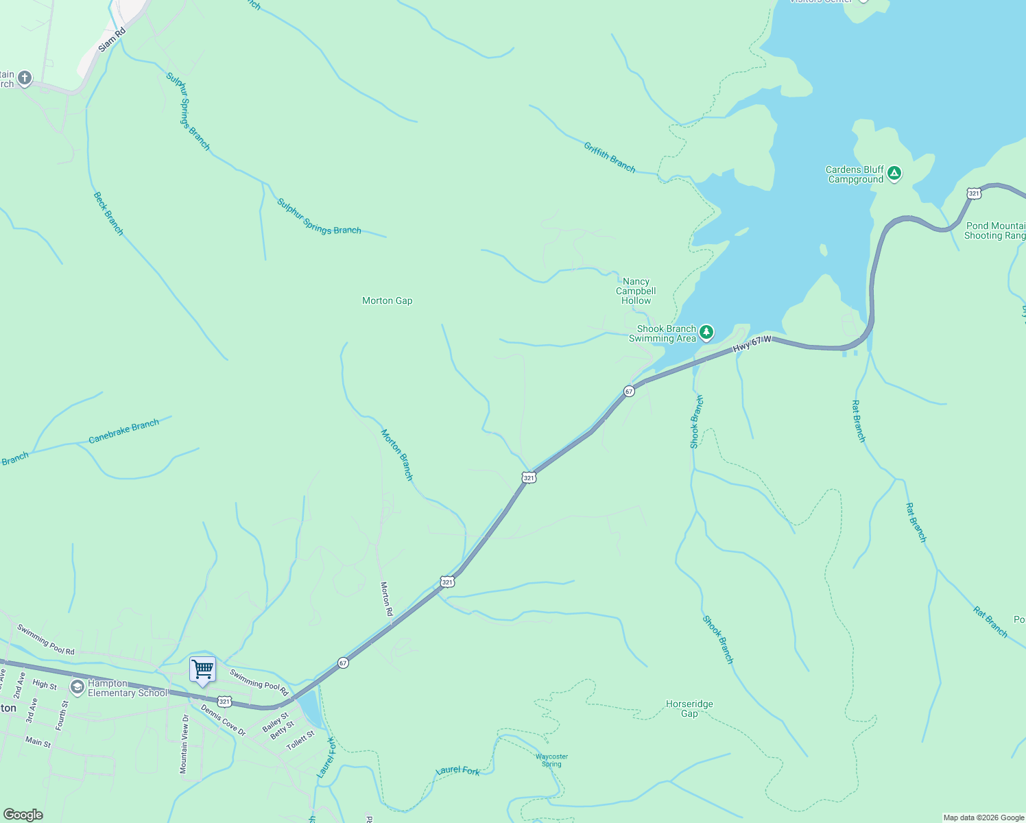 map of restaurants, bars, coffee shops, grocery stores, and more near 149 John Glover Road in Hampton