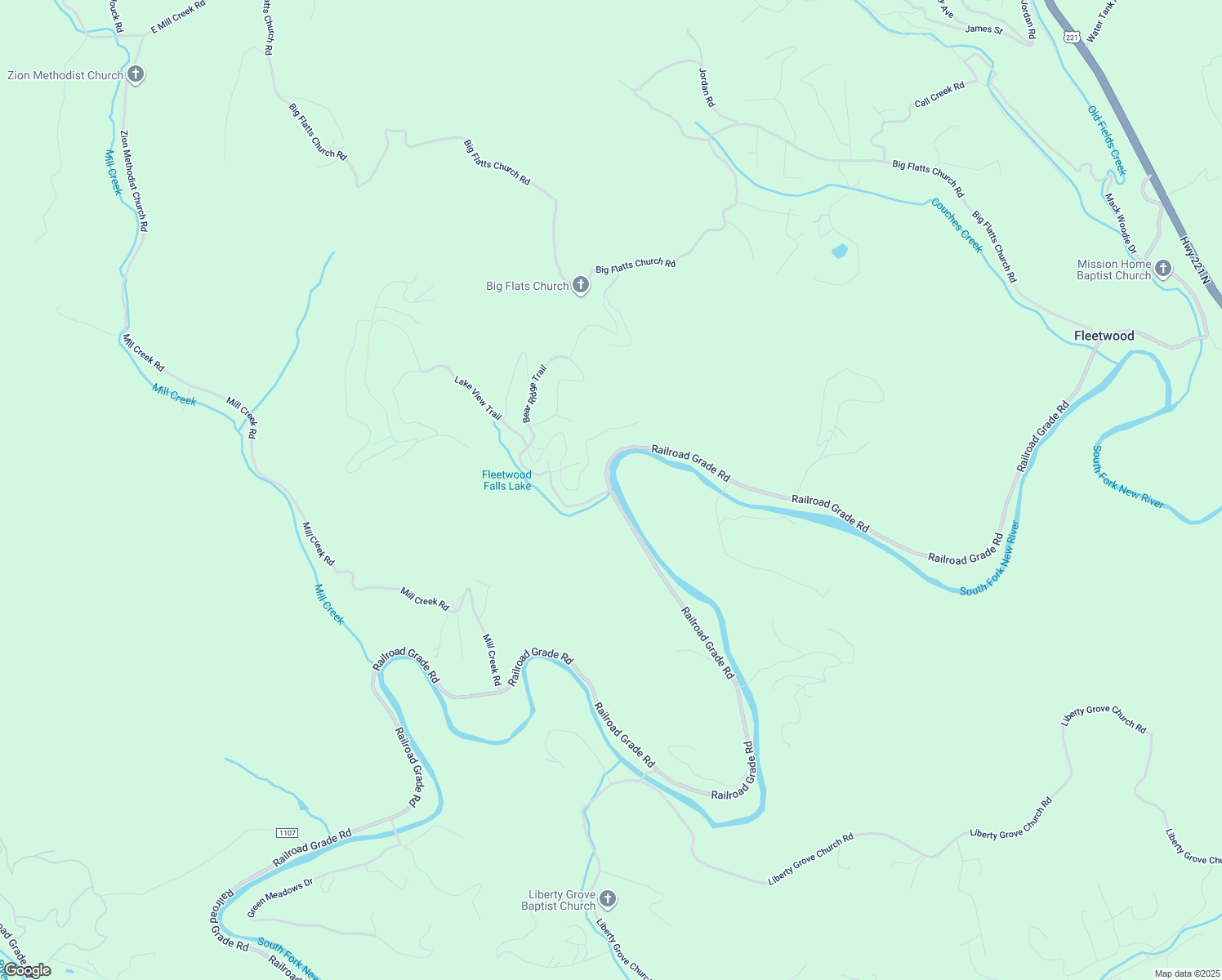 map of restaurants, bars, coffee shops, grocery stores, and more near 3108 Railroad Grade Road in Fleetwood