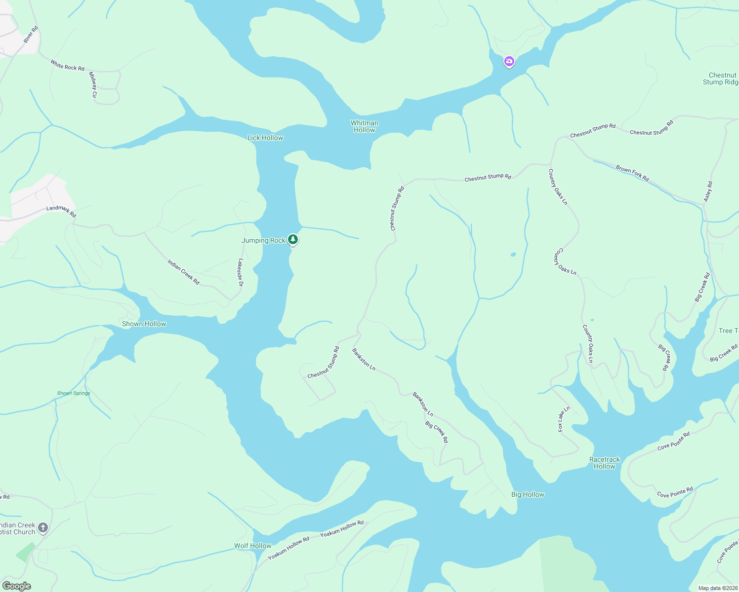 map of restaurants, bars, coffee shops, grocery stores, and more near 1573 Chestnut Stump Road in LaFollette