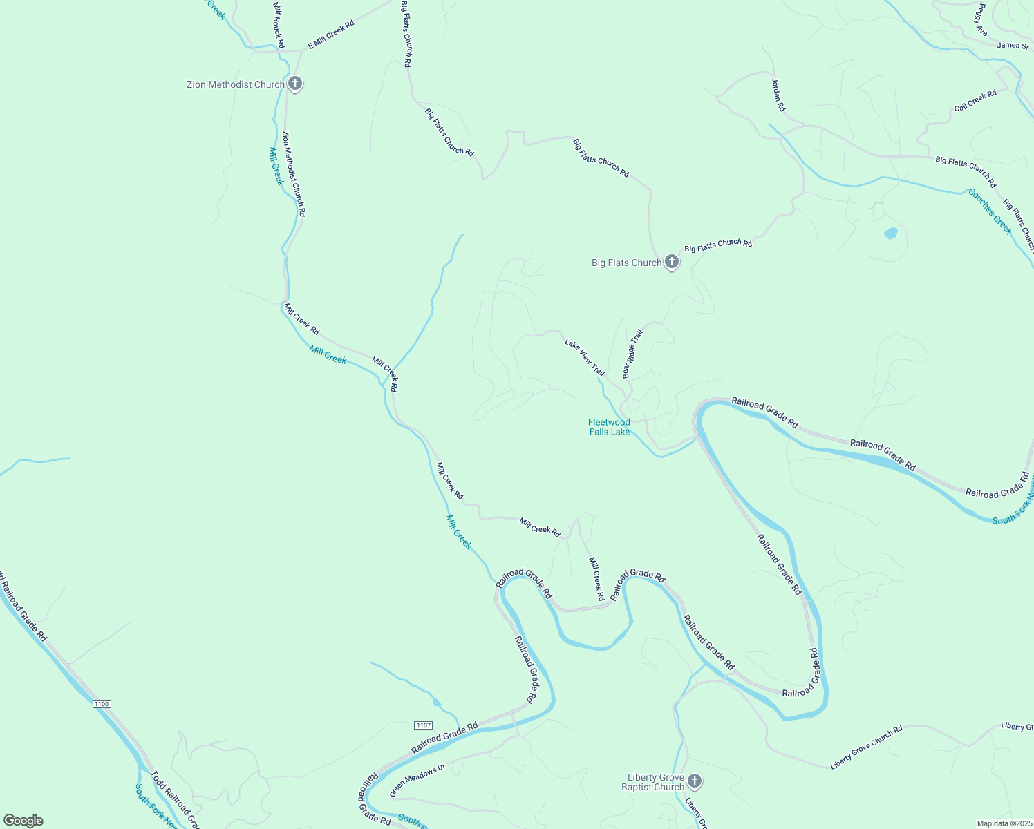 map of restaurants, bars, coffee shops, grocery stores, and more near 373 Turkey Knob Trail in Fleetwood