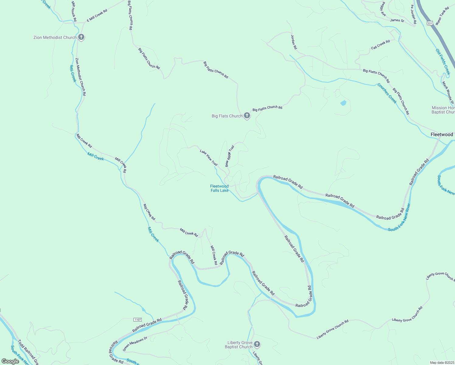 map of restaurants, bars, coffee shops, grocery stores, and more near 427 Lake View Trail in Fleetwood