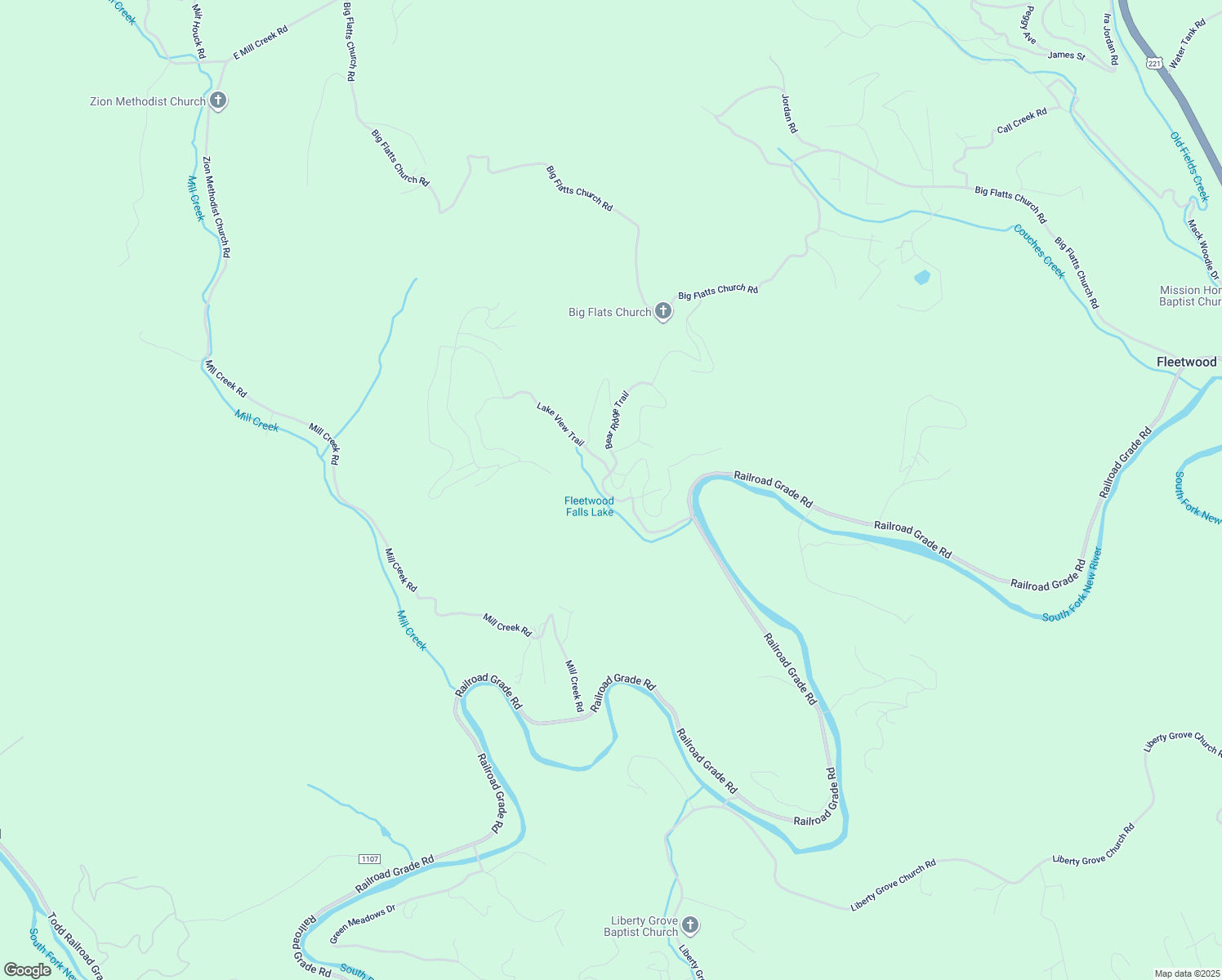 map of restaurants, bars, coffee shops, grocery stores, and more near 427 Lake View Trail in Fleetwood