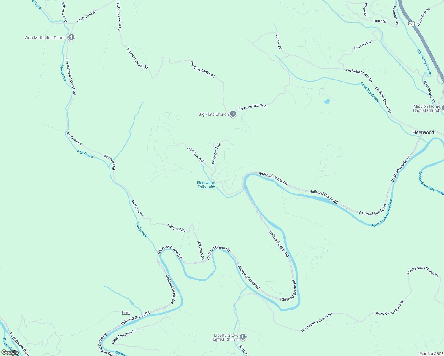 map of restaurants, bars, coffee shops, grocery stores, and more near 135 Lake View Trail in Fleetwood
