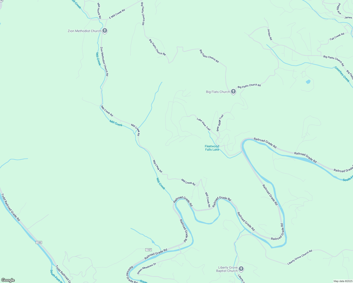 map of restaurants, bars, coffee shops, grocery stores, and more near 386 Turkey Knob Trail in Fleetwood