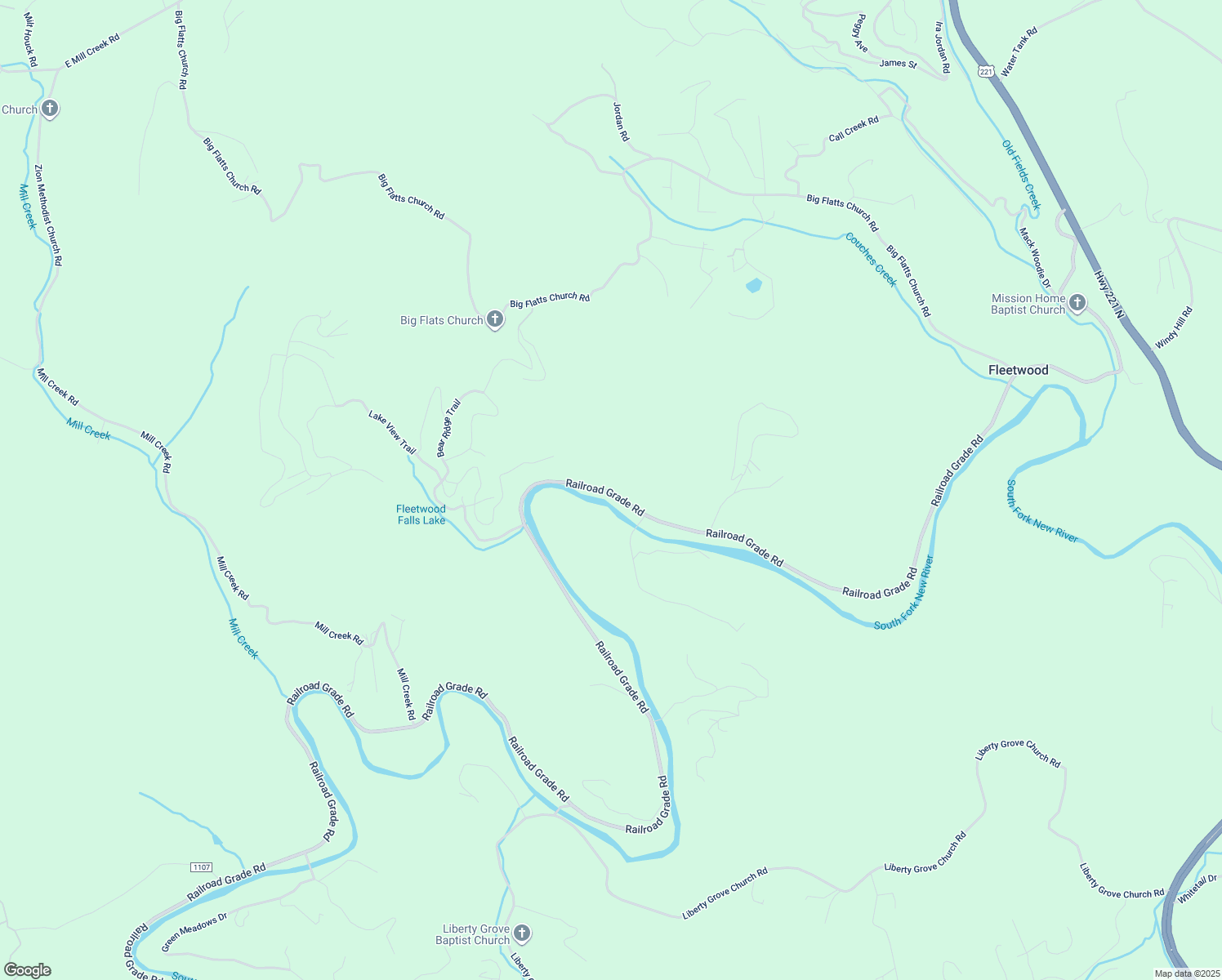 map of restaurants, bars, coffee shops, grocery stores, and more near 2728 Railroad Grade Road in Fleetwood