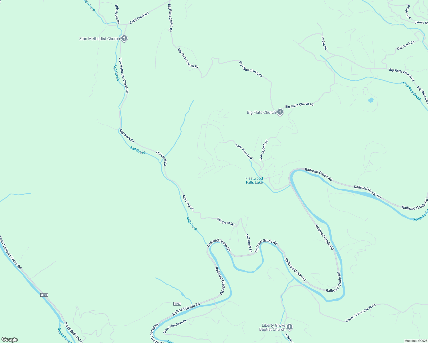 map of restaurants, bars, coffee shops, grocery stores, and more near 372 Turkey Knob Trail in Fleetwood