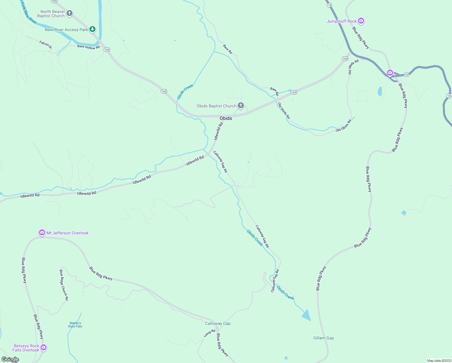 map of restaurants, bars, coffee shops, grocery stores, and more near 362 Calloway Gap Road in West Jefferson