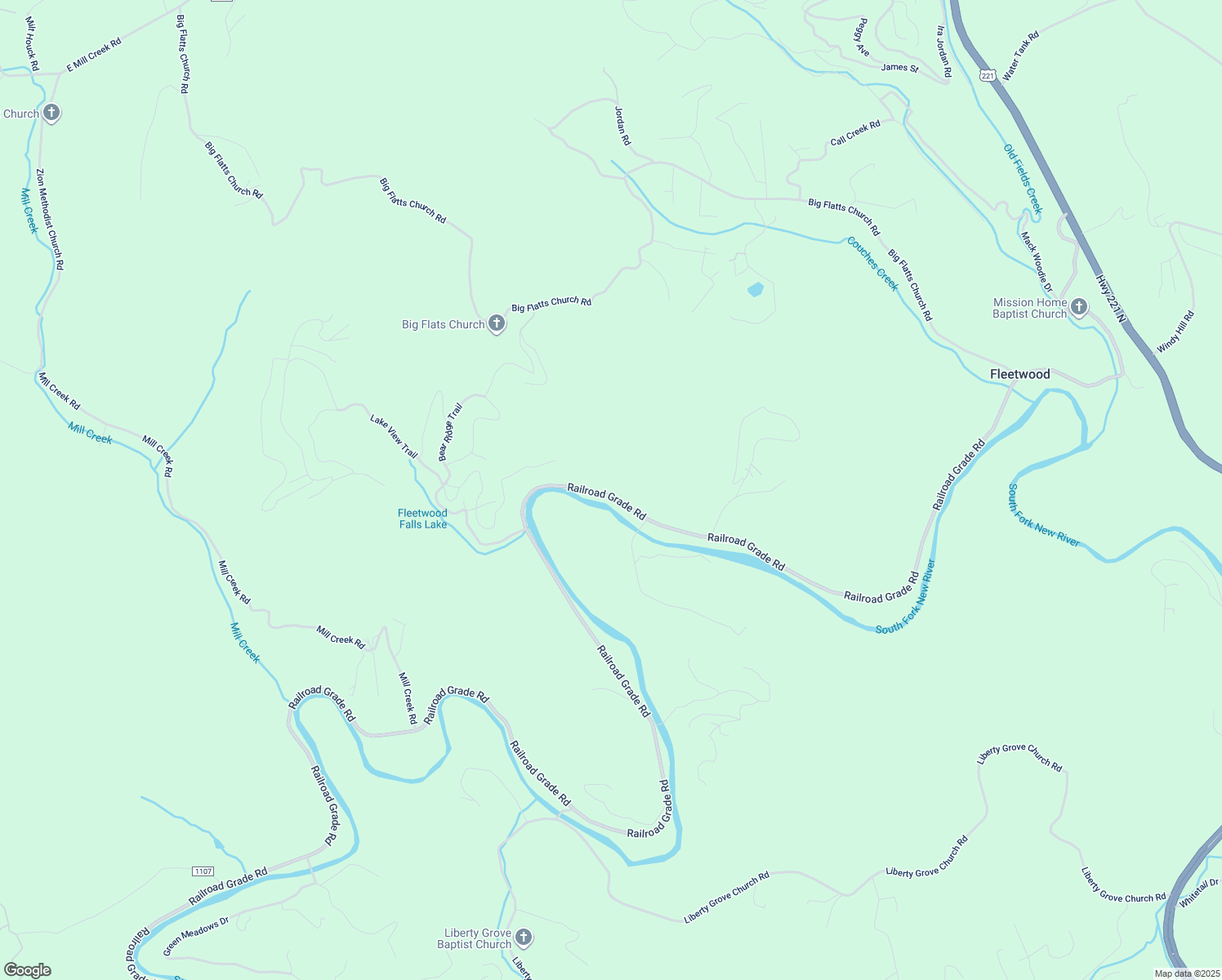 map of restaurants, bars, coffee shops, grocery stores, and more near 2728 Railroad Grade Road in Fleetwood
