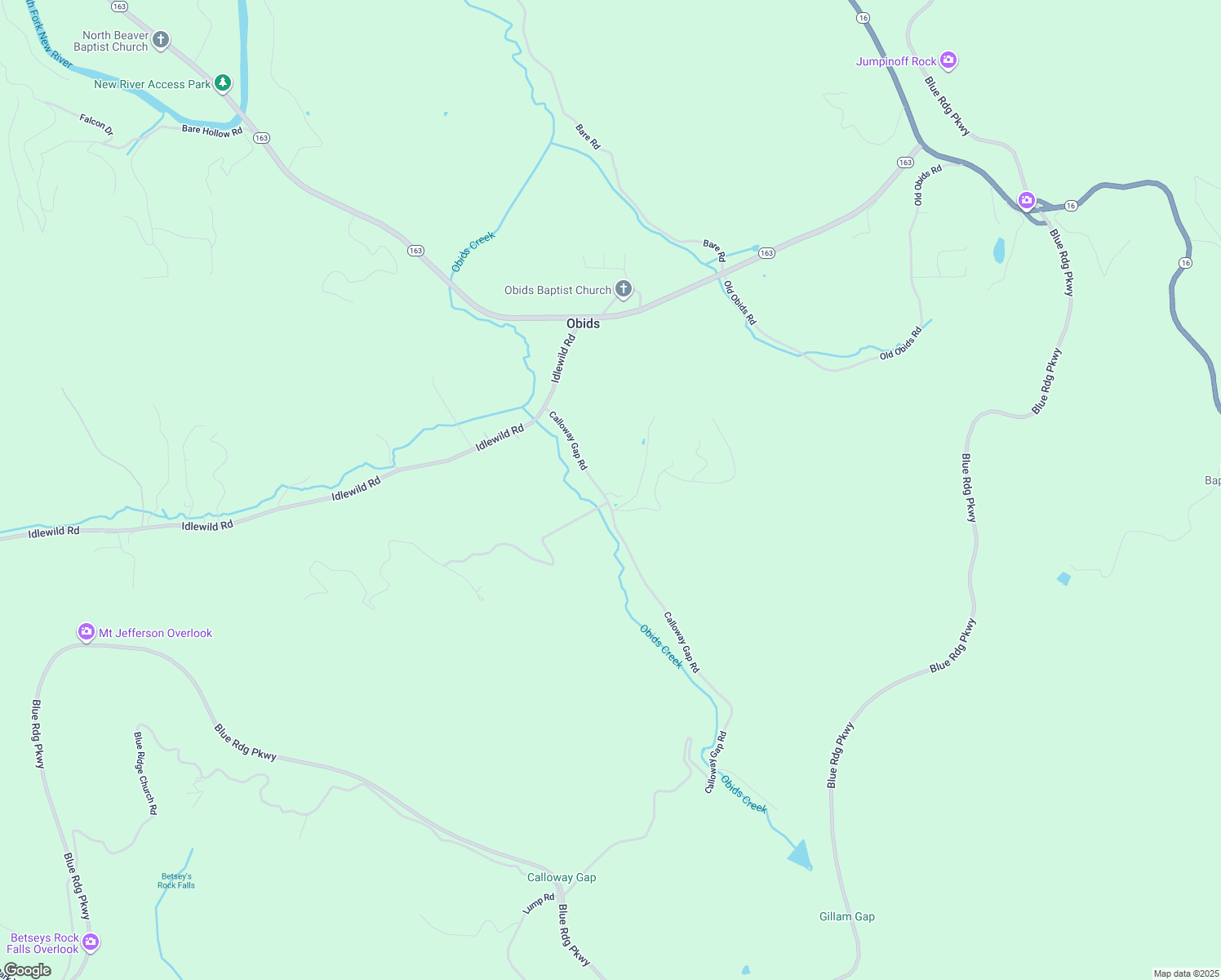 map of restaurants, bars, coffee shops, grocery stores, and more near 435 Calloway Gap Road in West Jefferson