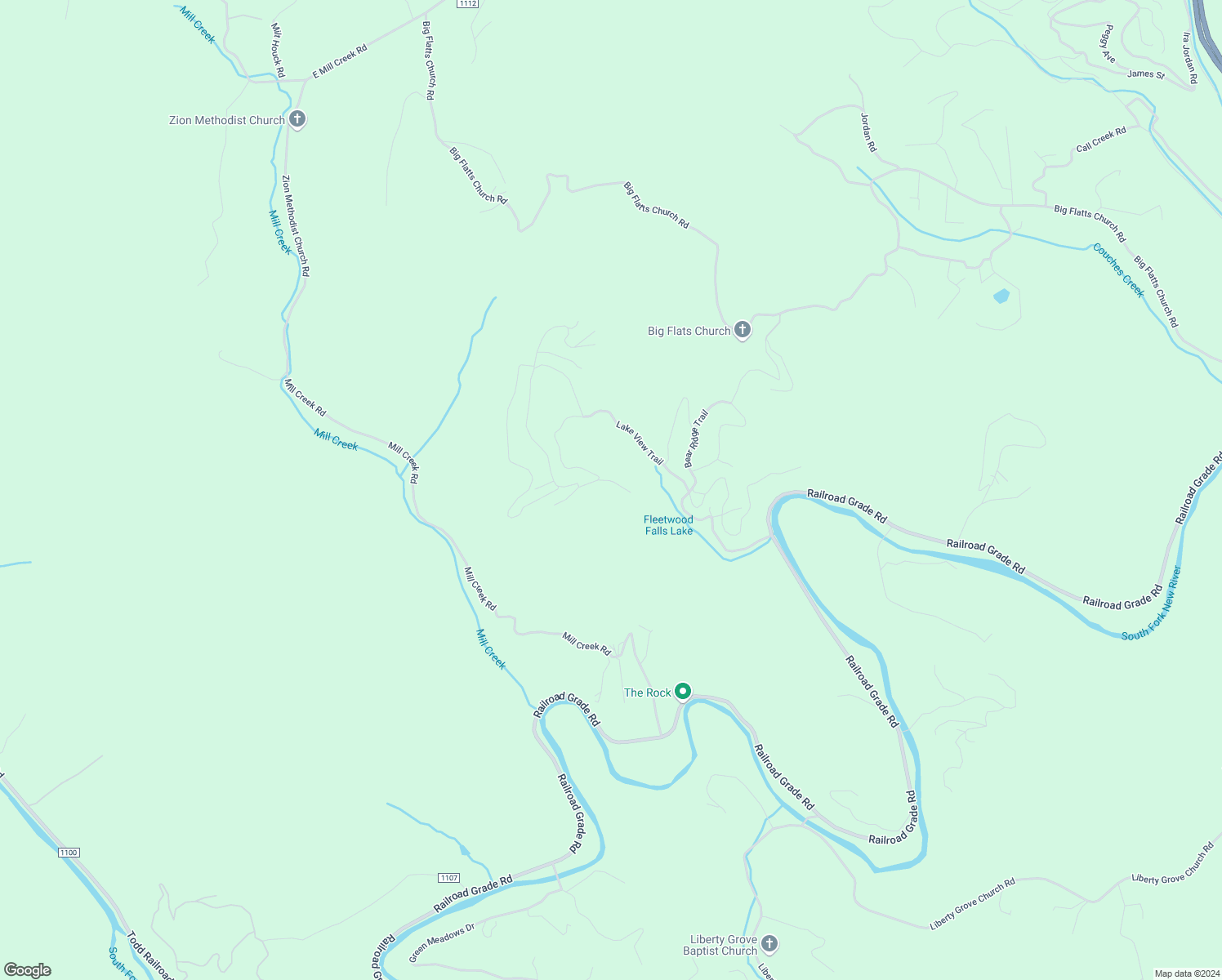 map of restaurants, bars, coffee shops, grocery stores, and more near 173 Turkey Knob Trail in Fleetwood
