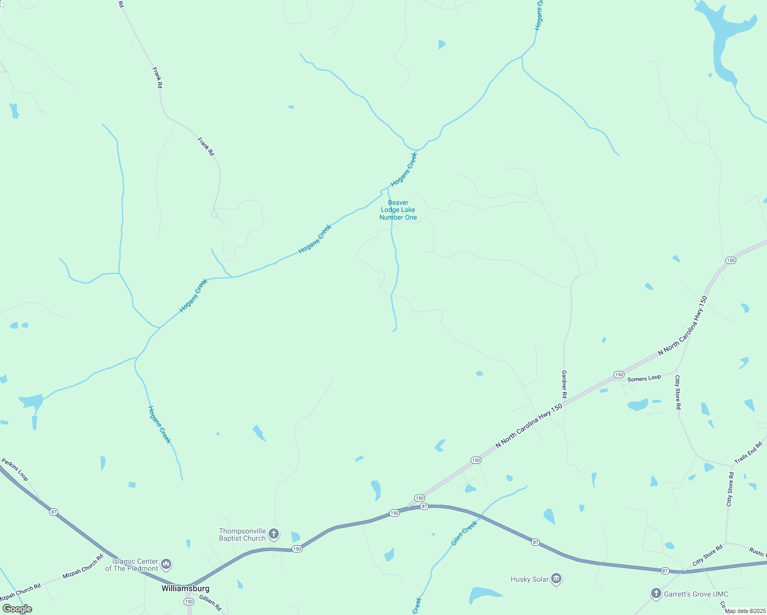 map of restaurants, bars, coffee shops, grocery stores, and more near 650 Beaver Lodge Circle in Reidsville