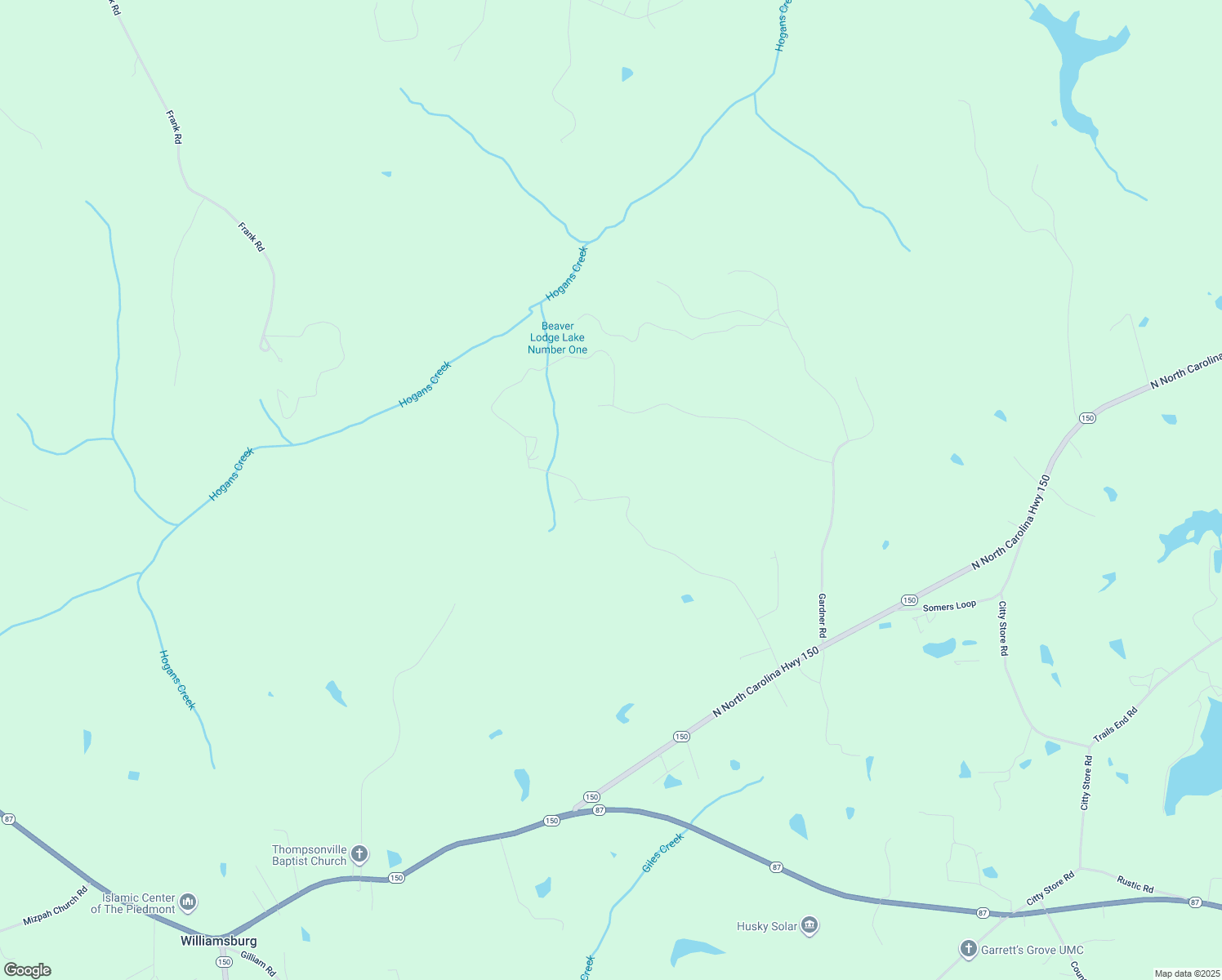 map of restaurants, bars, coffee shops, grocery stores, and more near Beaver Lodge Circle in Rockingham County