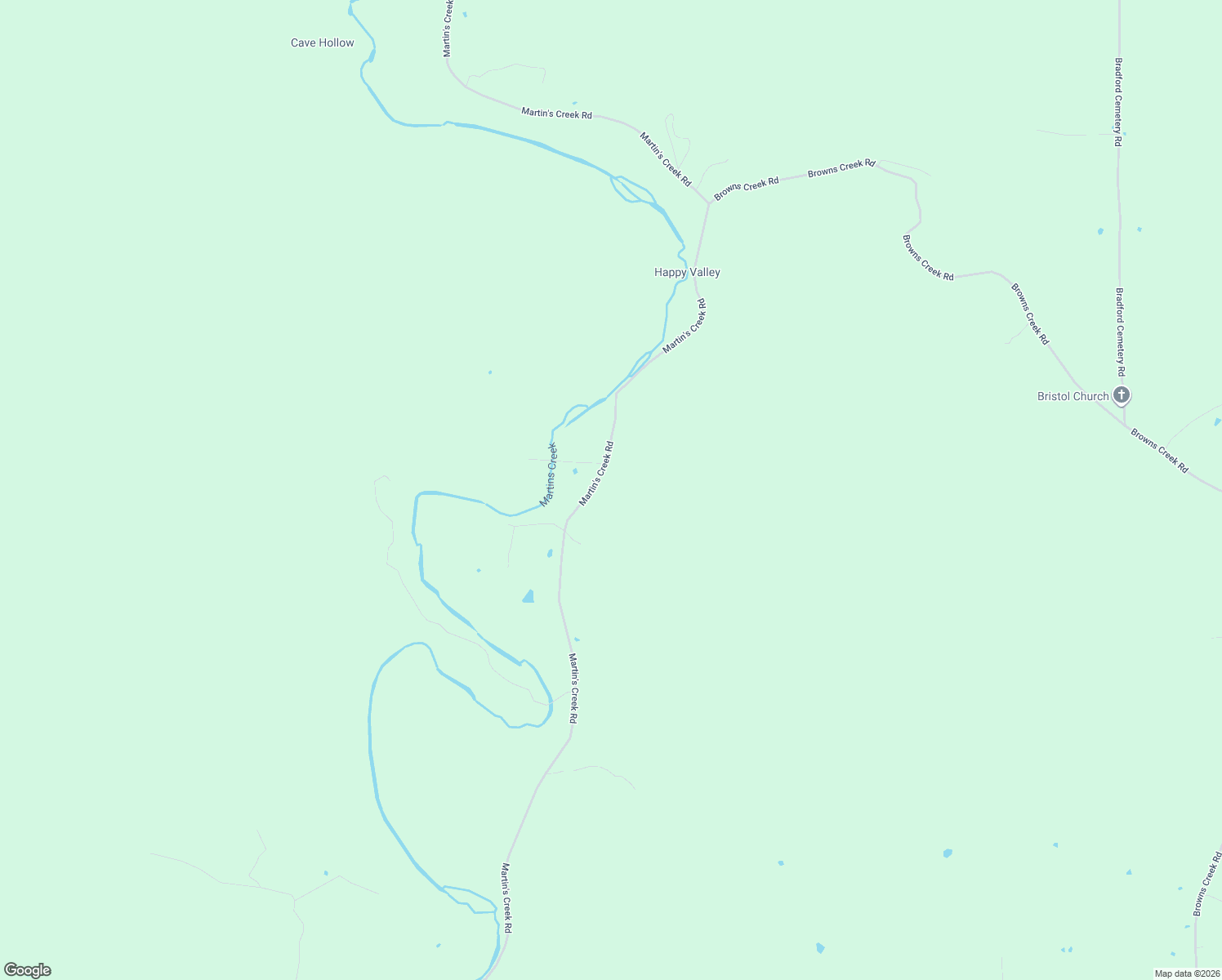 map of restaurants, bars, coffee shops, grocery stores, and more near 396 Martin's Creek Road in Williford