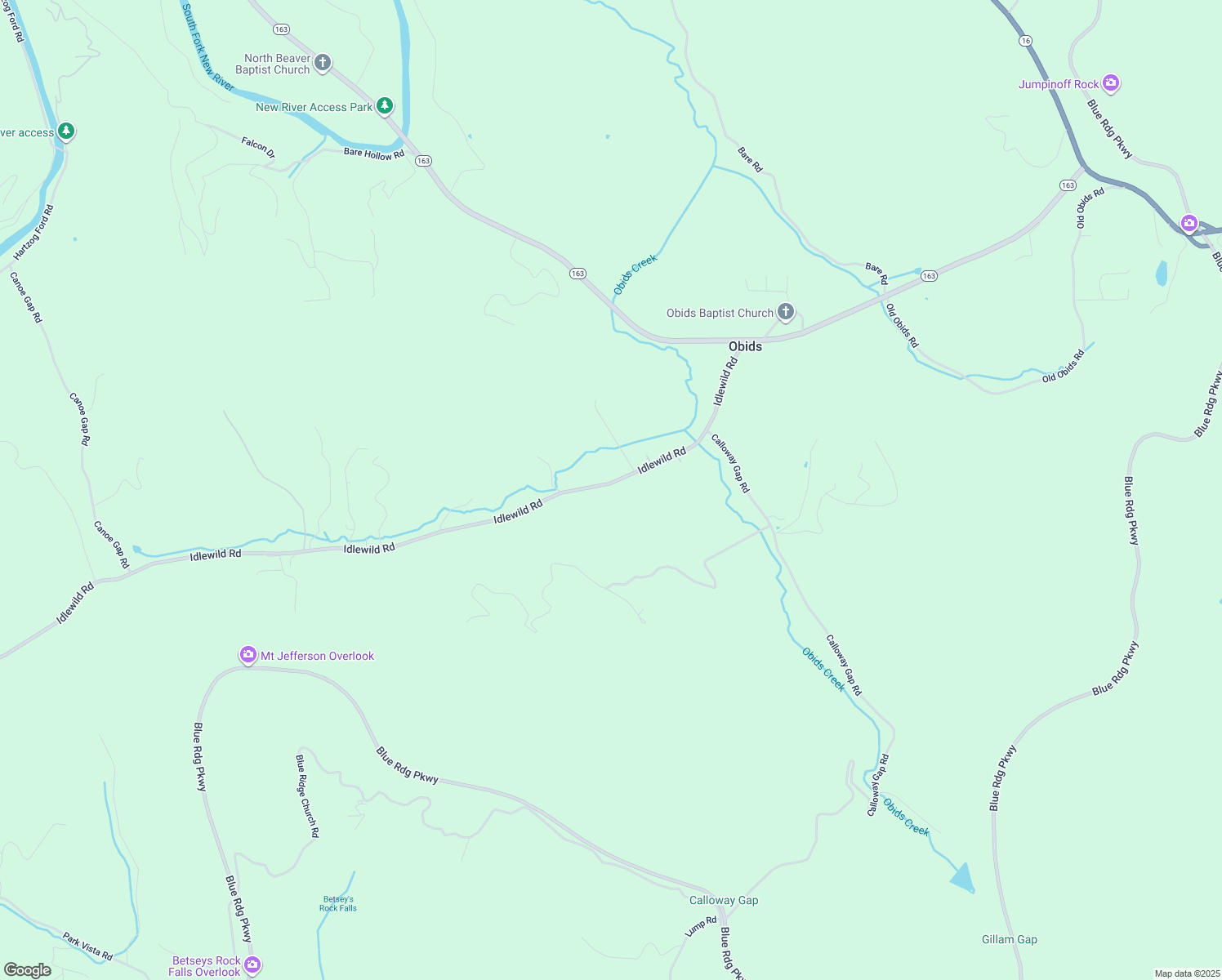 map of restaurants, bars, coffee shops, grocery stores, and more near 725 Idlewild Road in West Jefferson