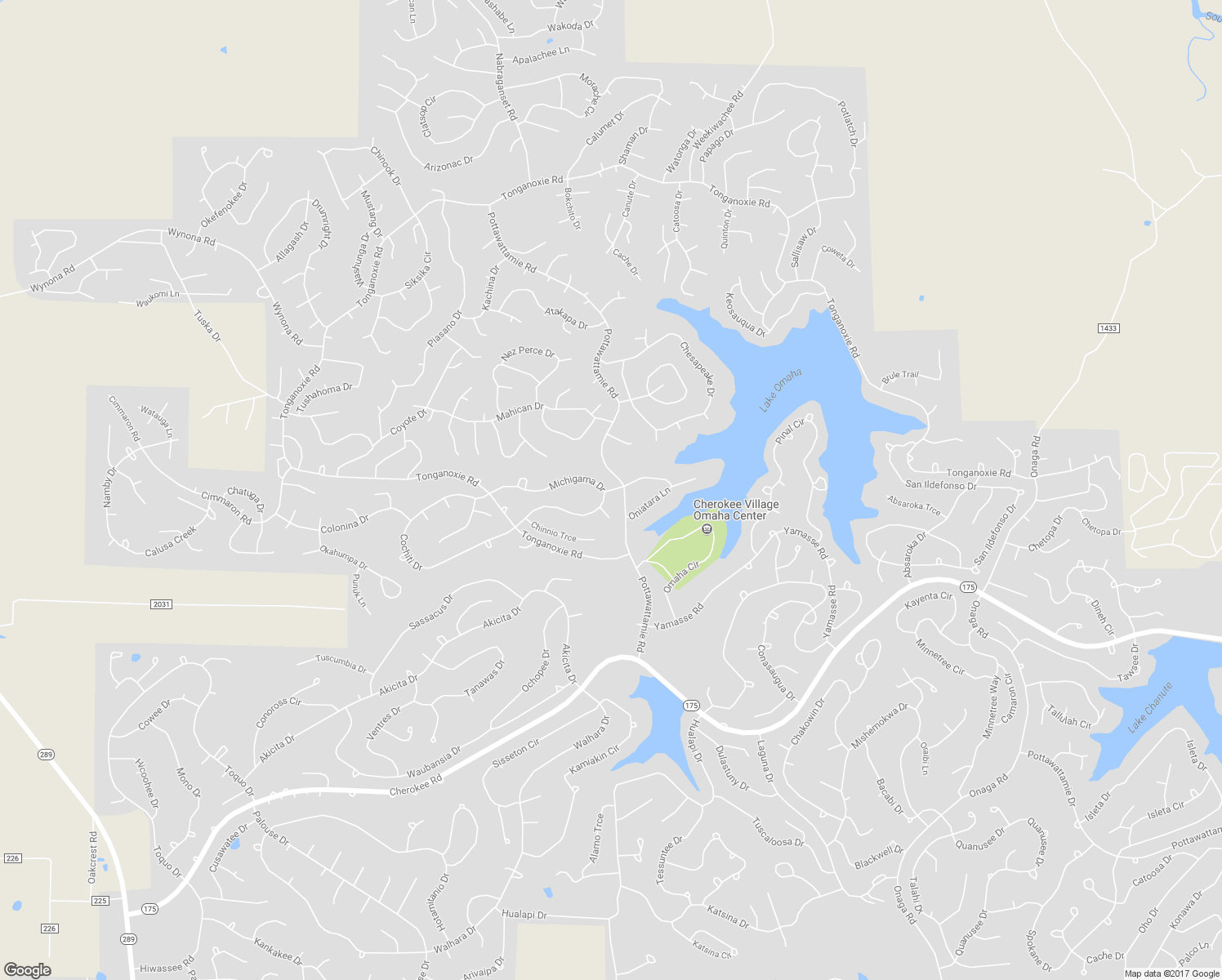 map of restaurants, bars, coffee shops, grocery stores, and more near 6 Capaha Trce in Cherokee Village