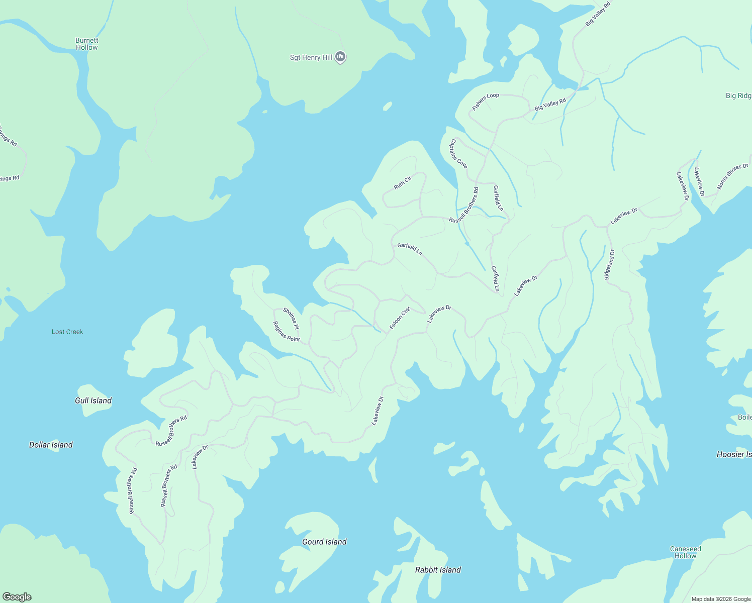 map of restaurants, bars, coffee shops, grocery stores, and more near 190 Larayne Hollow Road in Sharps Chapel