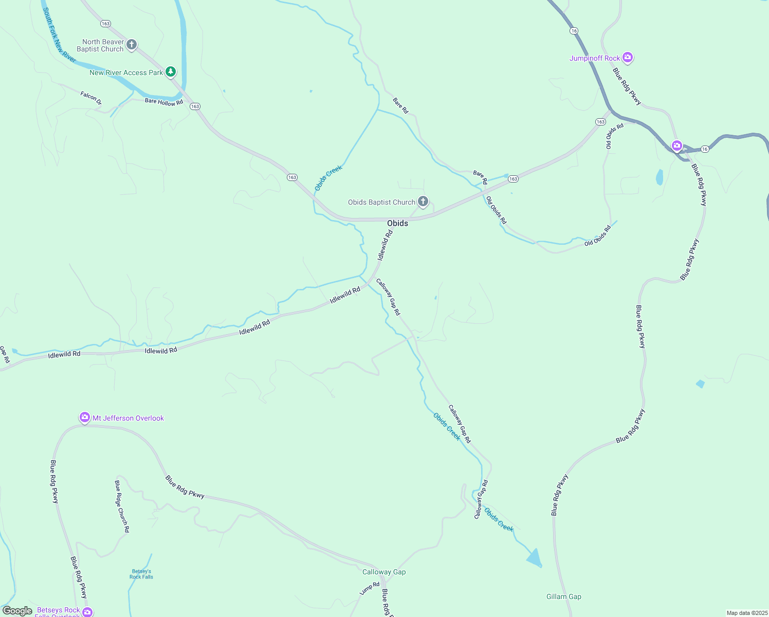 map of restaurants, bars, coffee shops, grocery stores, and more near 256 Calloway Gap Road in West Jefferson