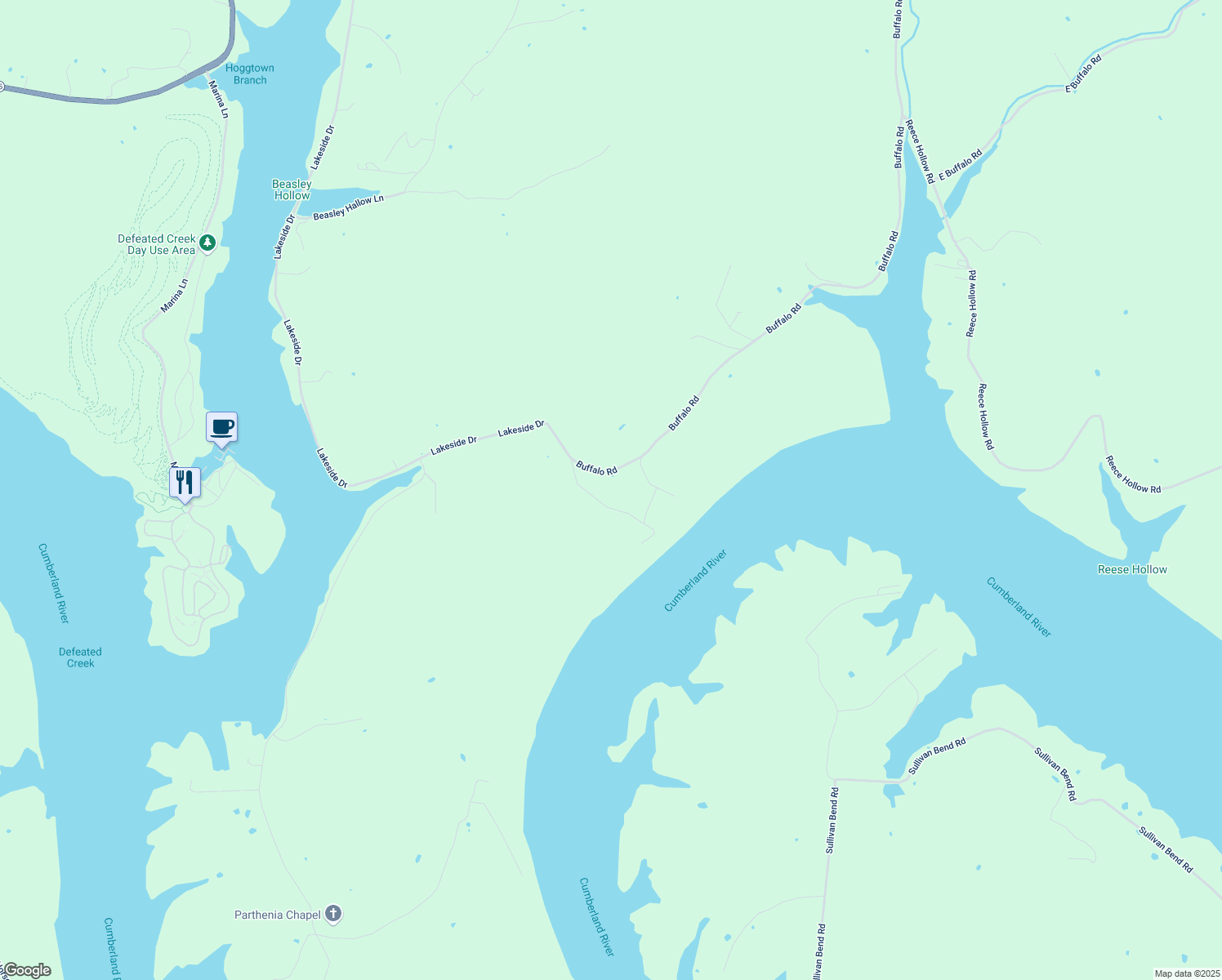 map of restaurants, bars, coffee shops, grocery stores, and more near 45 Benjamins Lane in Carthage