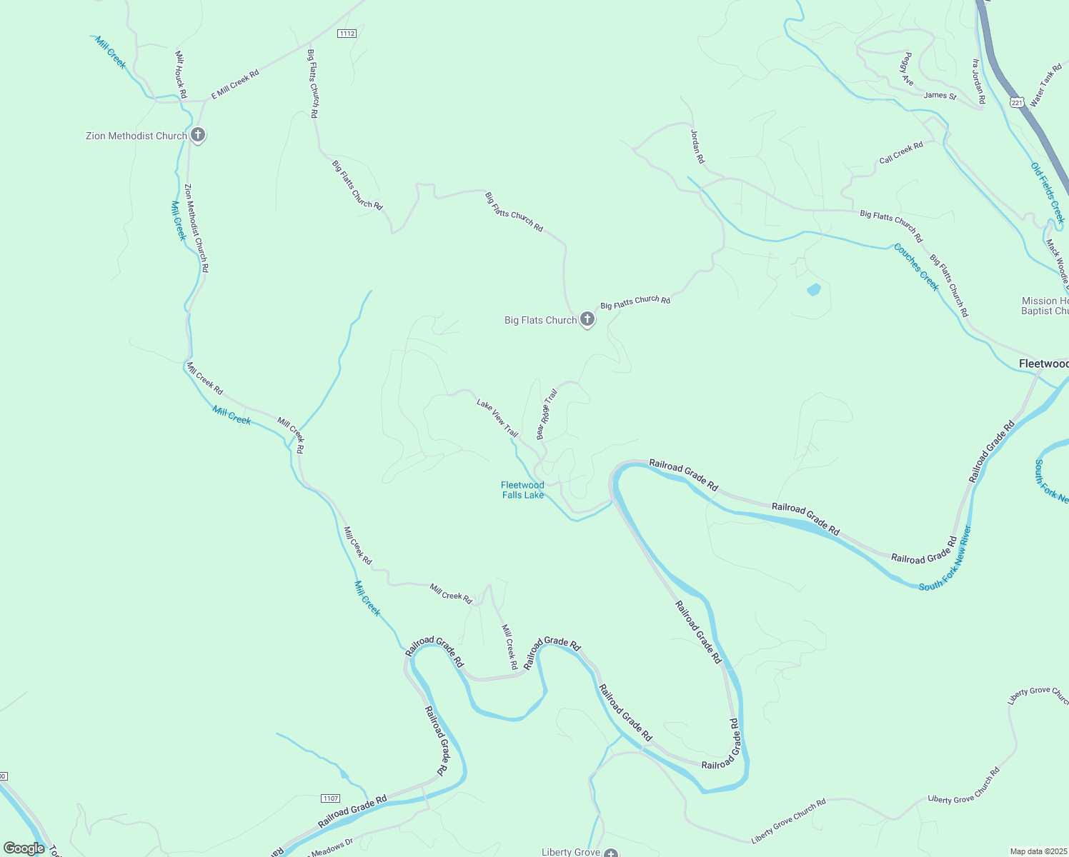 map of restaurants, bars, coffee shops, grocery stores, and more near 237 Bear Ridge Trail in Fleetwood