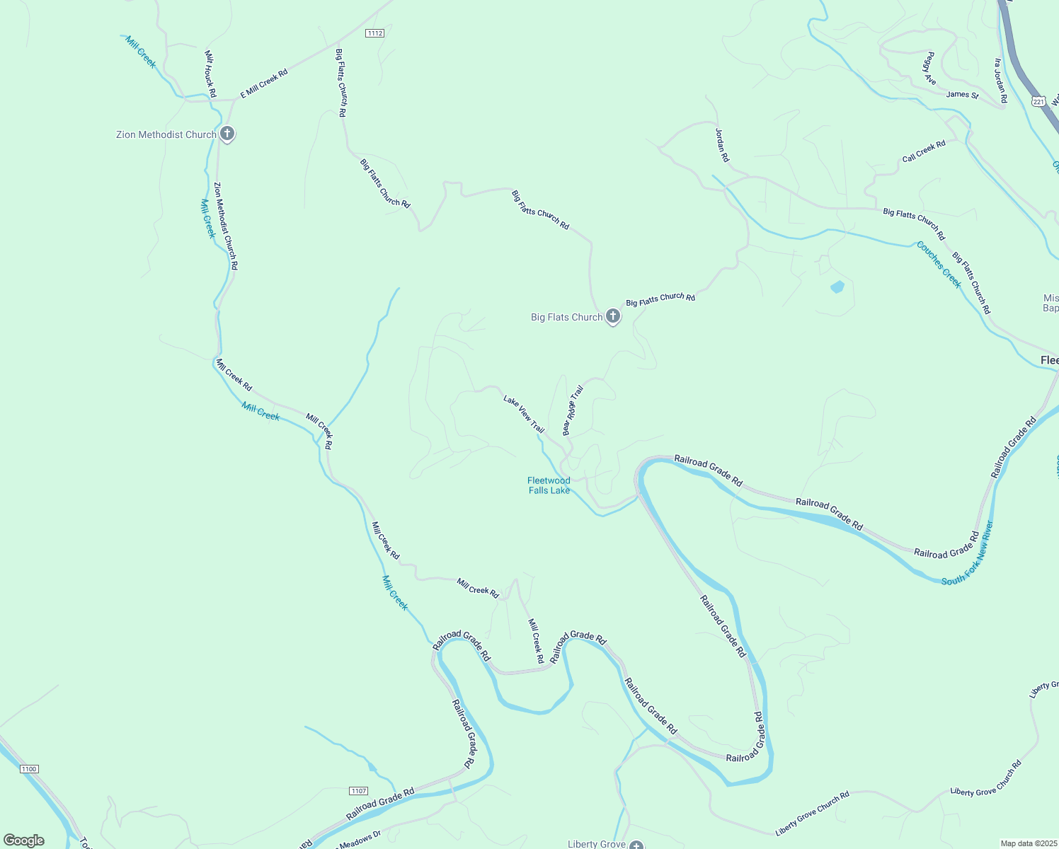 map of restaurants, bars, coffee shops, grocery stores, and more near 679 Lake View Trail in Fleetwood