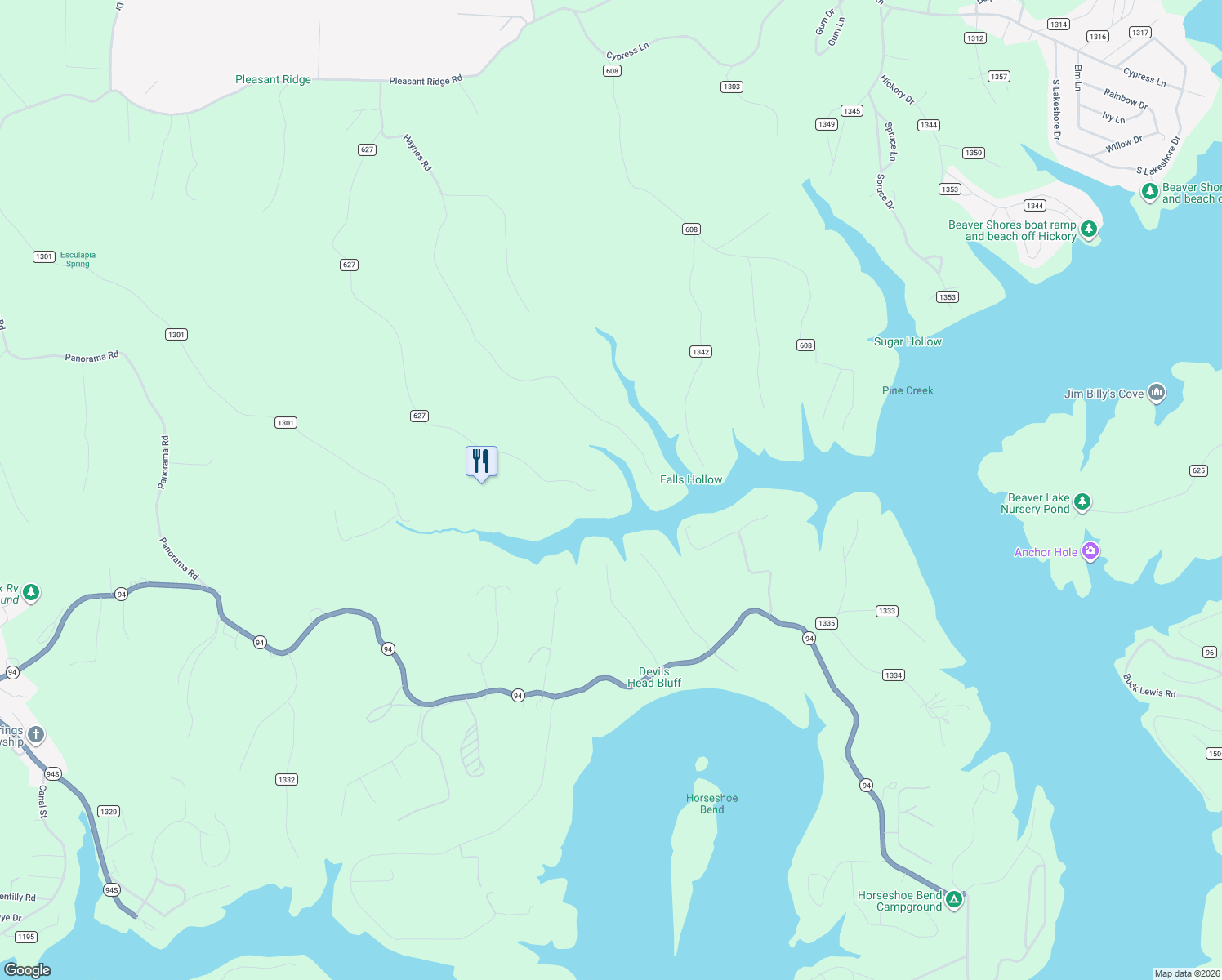 map of restaurants, bars, coffee shops, grocery stores, and more near 9118 Summer Shade Road in Rogers