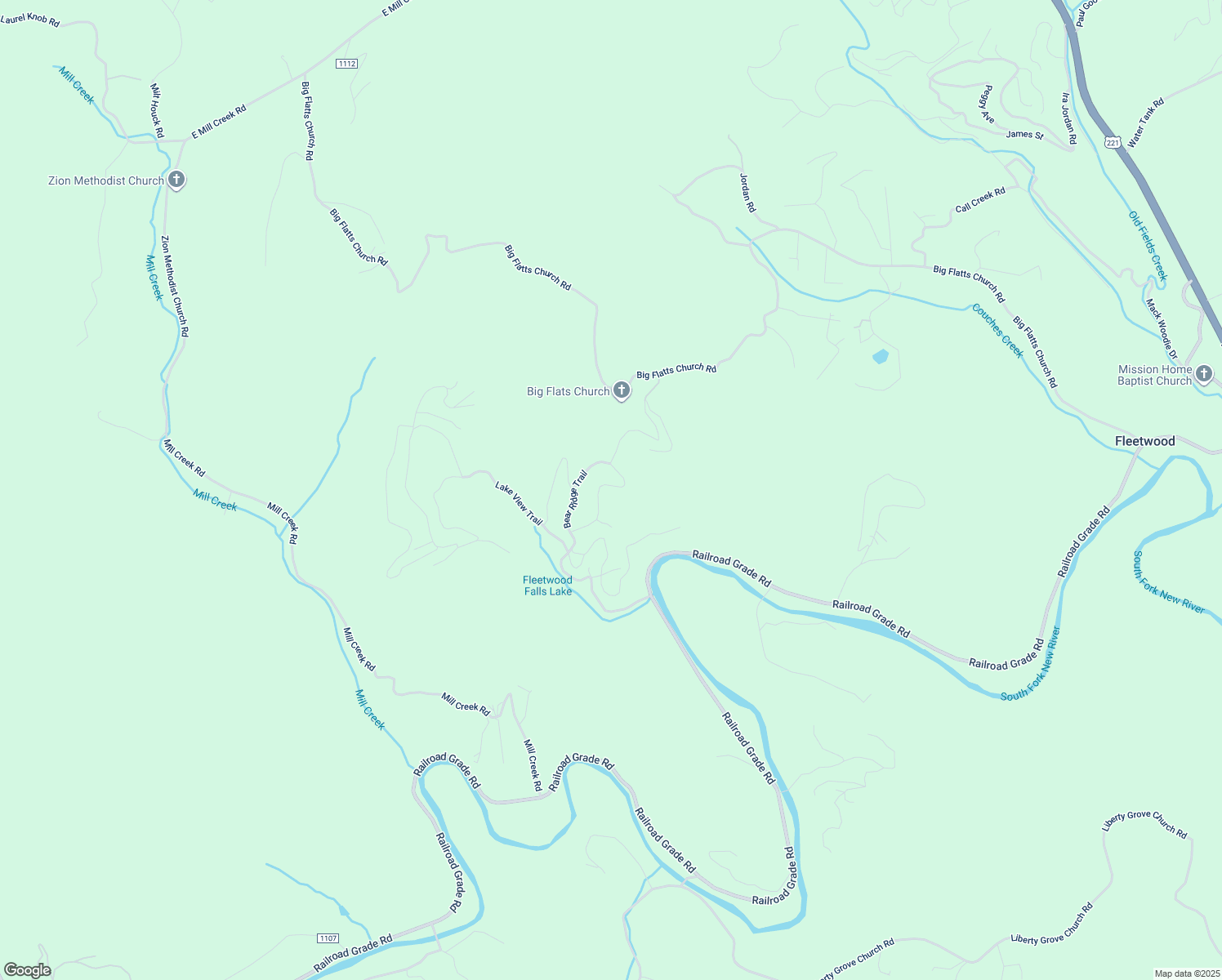 map of restaurants, bars, coffee shops, grocery stores, and more near 635 Bear Ridge Trail in Fleetwood