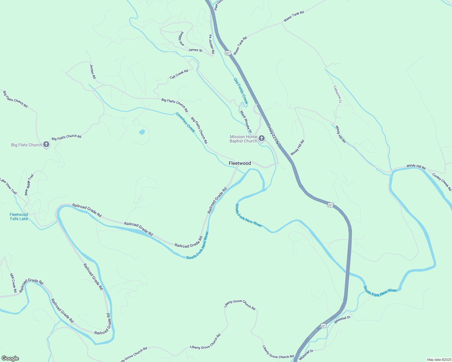 map of restaurants, bars, coffee shops, grocery stores, and more near 1152 Railroad Grade Road in Fleetwood