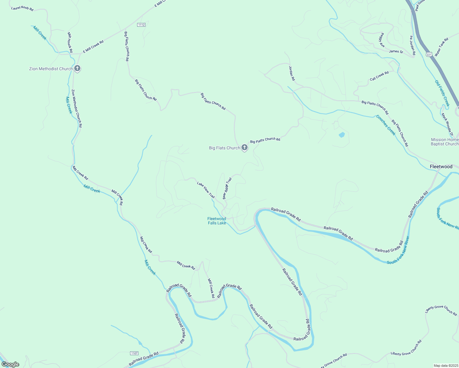 map of restaurants, bars, coffee shops, grocery stores, and more near 358 Bear Ridge Trail in Fleetwood