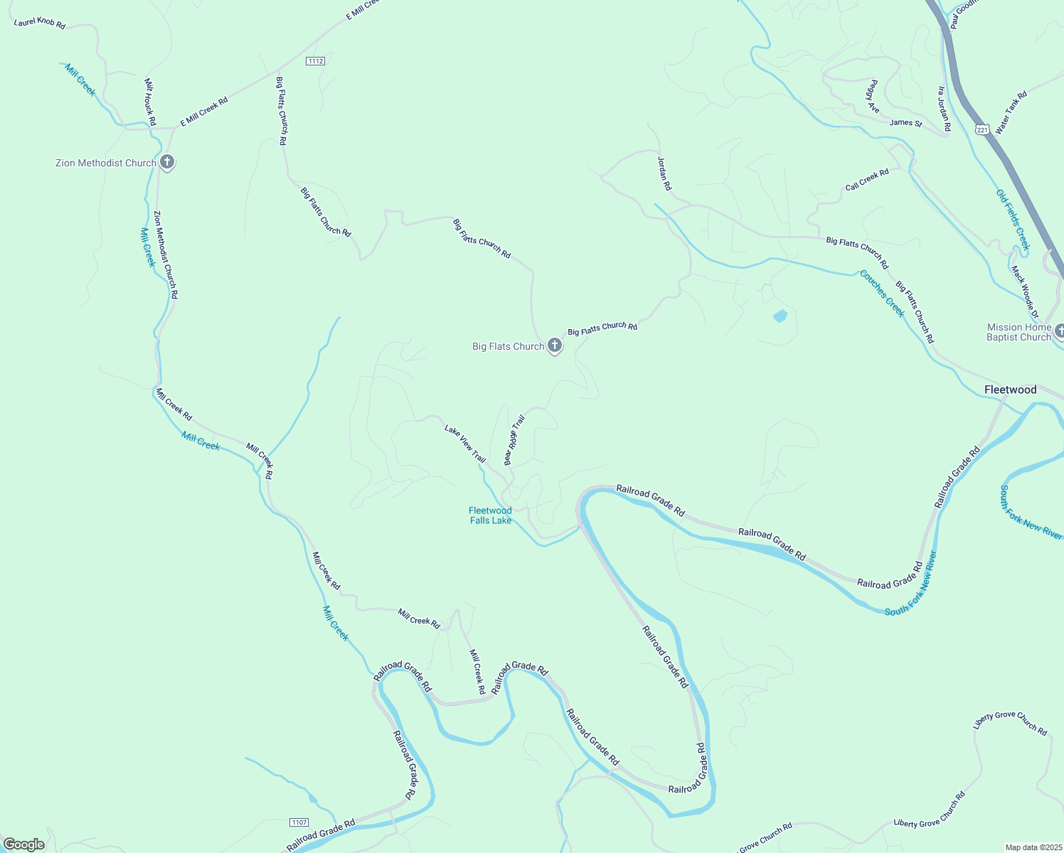 map of restaurants, bars, coffee shops, grocery stores, and more near 668 Bear Ridge Trail in Fleetwood