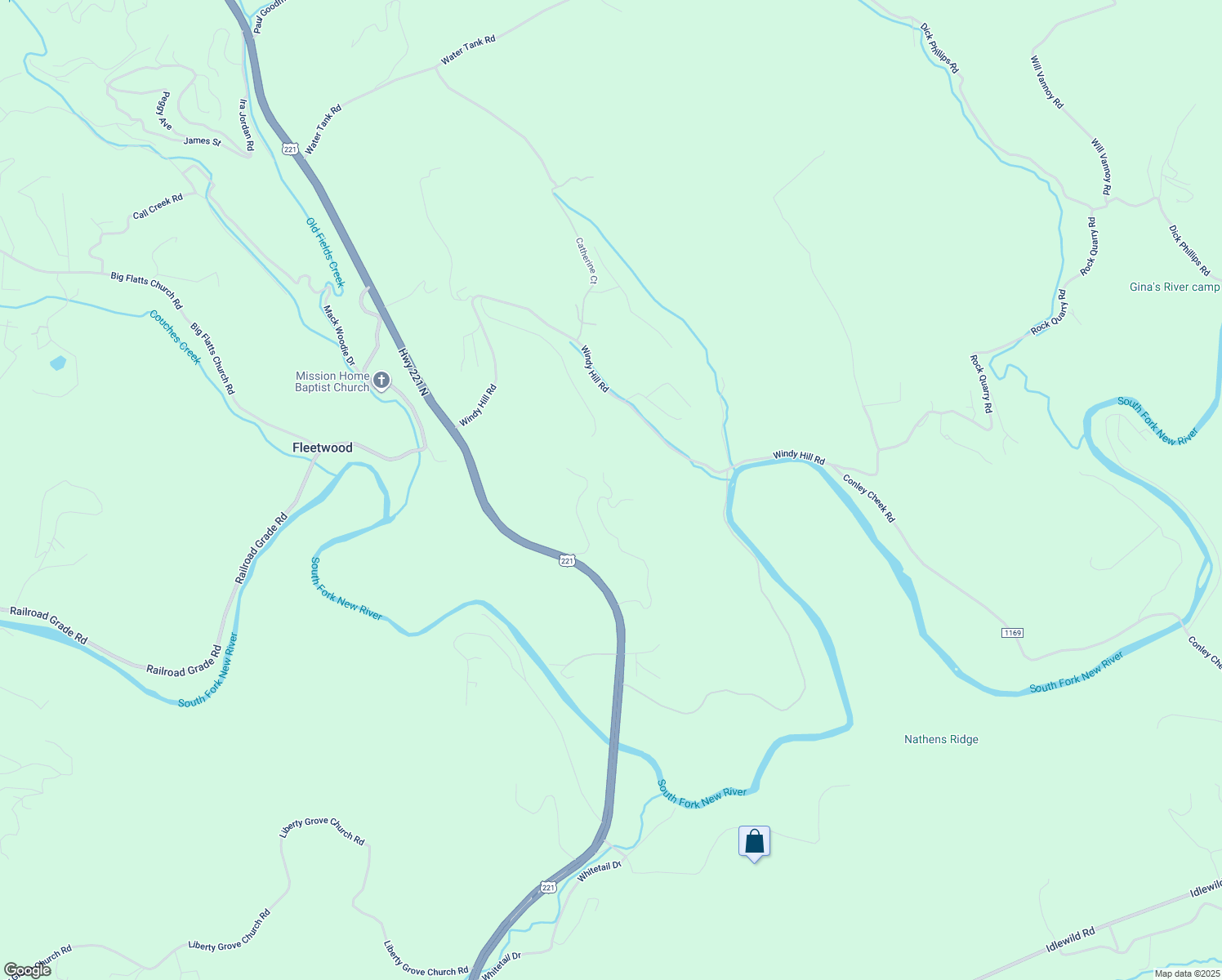 map of restaurants, bars, coffee shops, grocery stores, and more near 825 River Ridge Road in Fleetwood