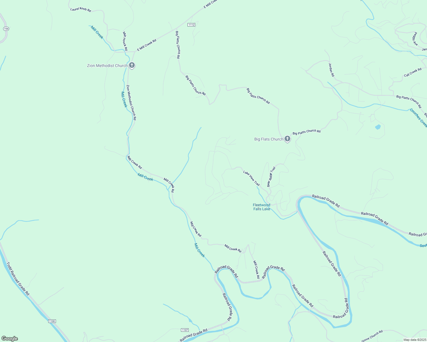 map of restaurants, bars, coffee shops, grocery stores, and more near 279 Eagle Nest Lane in Fleetwood