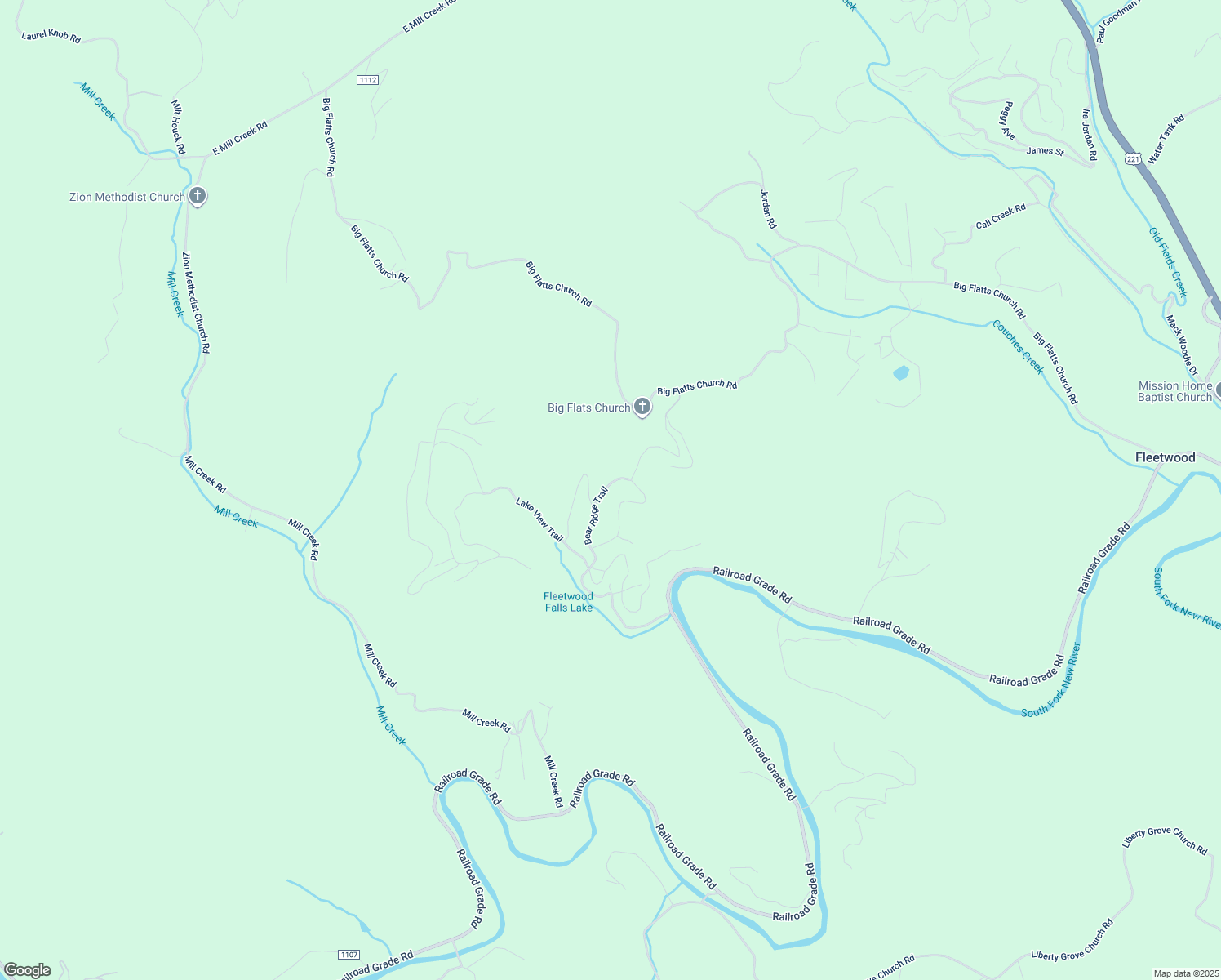 map of restaurants, bars, coffee shops, grocery stores, and more near 406 Bear Ridge Trail in Fleetwood