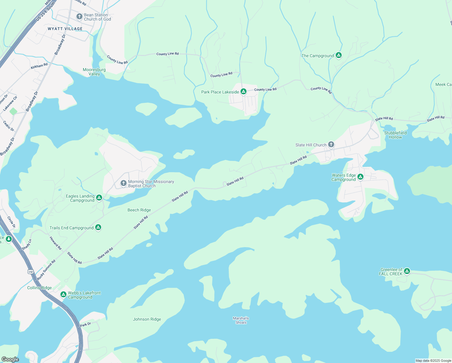 map of restaurants, bars, coffee shops, grocery stores, and more near 2010 Slate Hill Road in Mooresburg