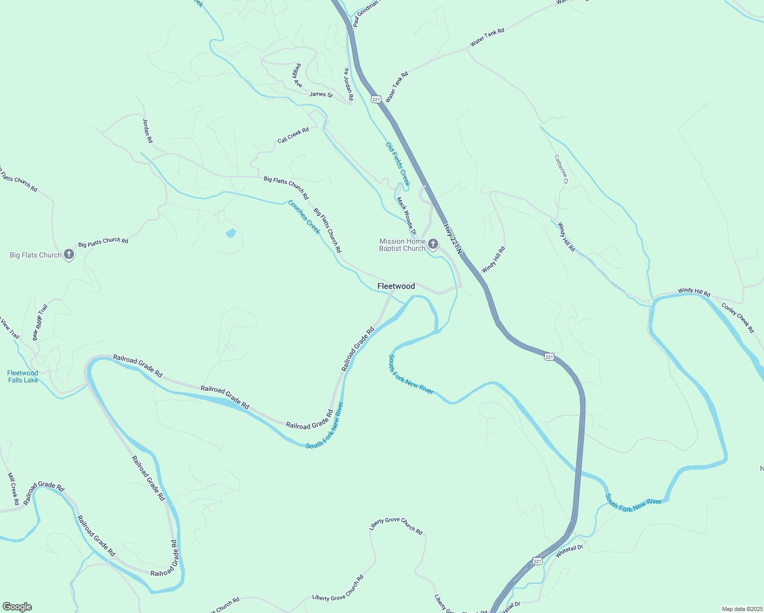 map of restaurants, bars, coffee shops, grocery stores, and more near 1152 Railroad Grade Road in Fleetwood
