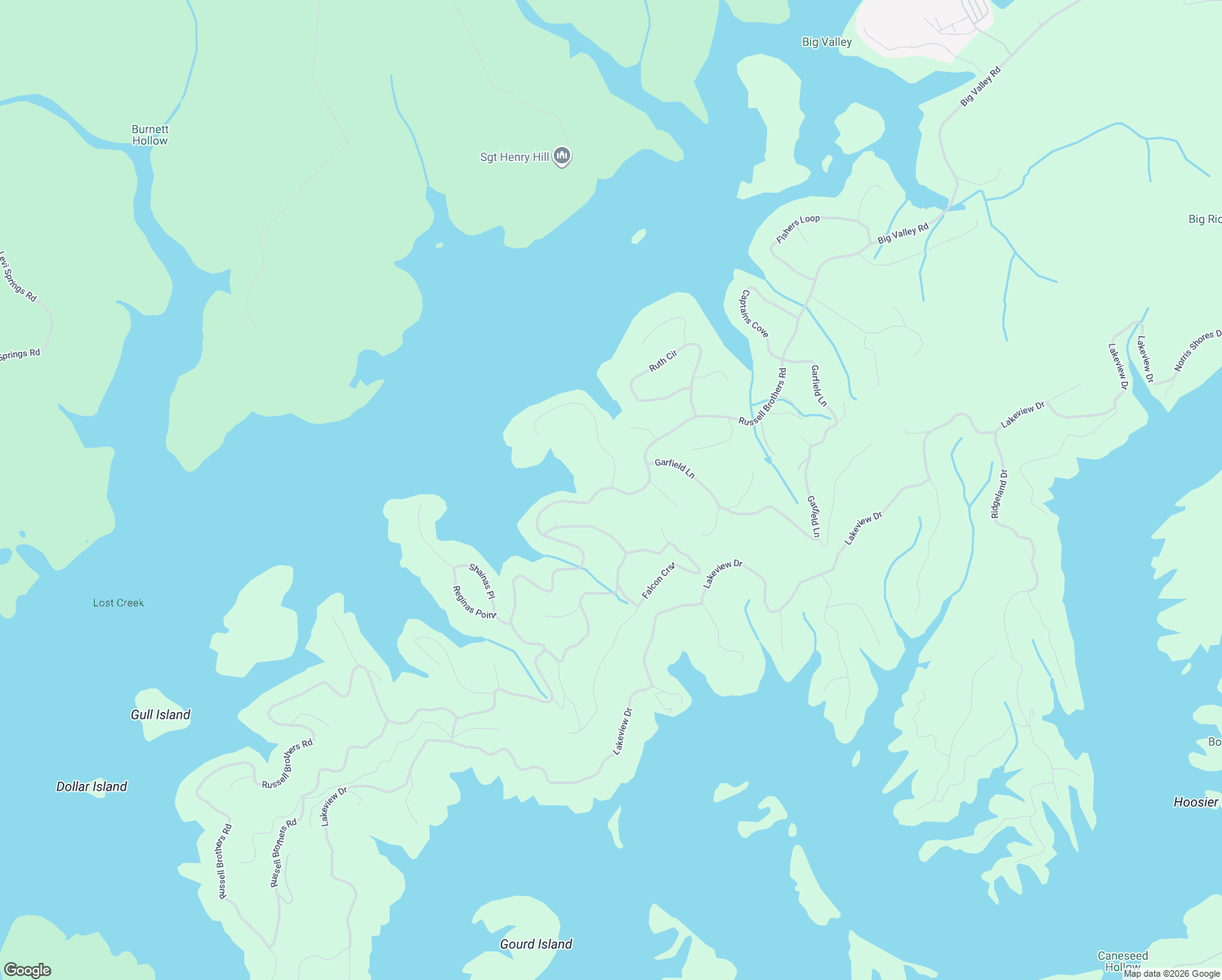 map of restaurants, bars, coffee shops, grocery stores, and more near 195 Sunset View in Sharps Chapel