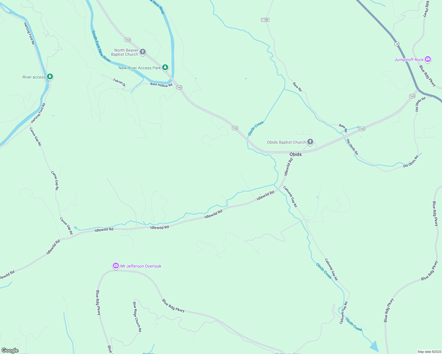 map of restaurants, bars, coffee shops, grocery stores, and more near 708 Idlewild Road in West Jefferson