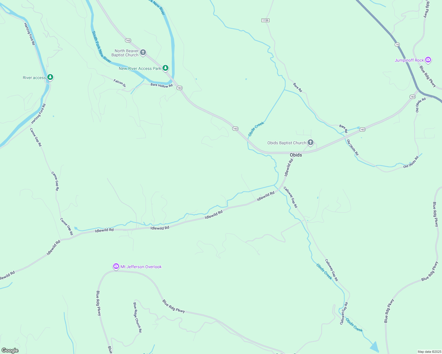 map of restaurants, bars, coffee shops, grocery stores, and more near 708 Idlewild Road in West Jefferson
