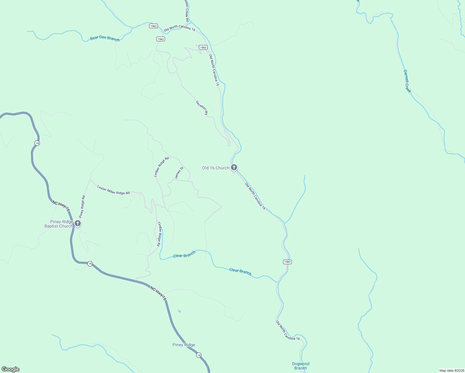 map of restaurants, bars, coffee shops, grocery stores, and more near 8043 North Old Nc Highway 16 in Millers Creek