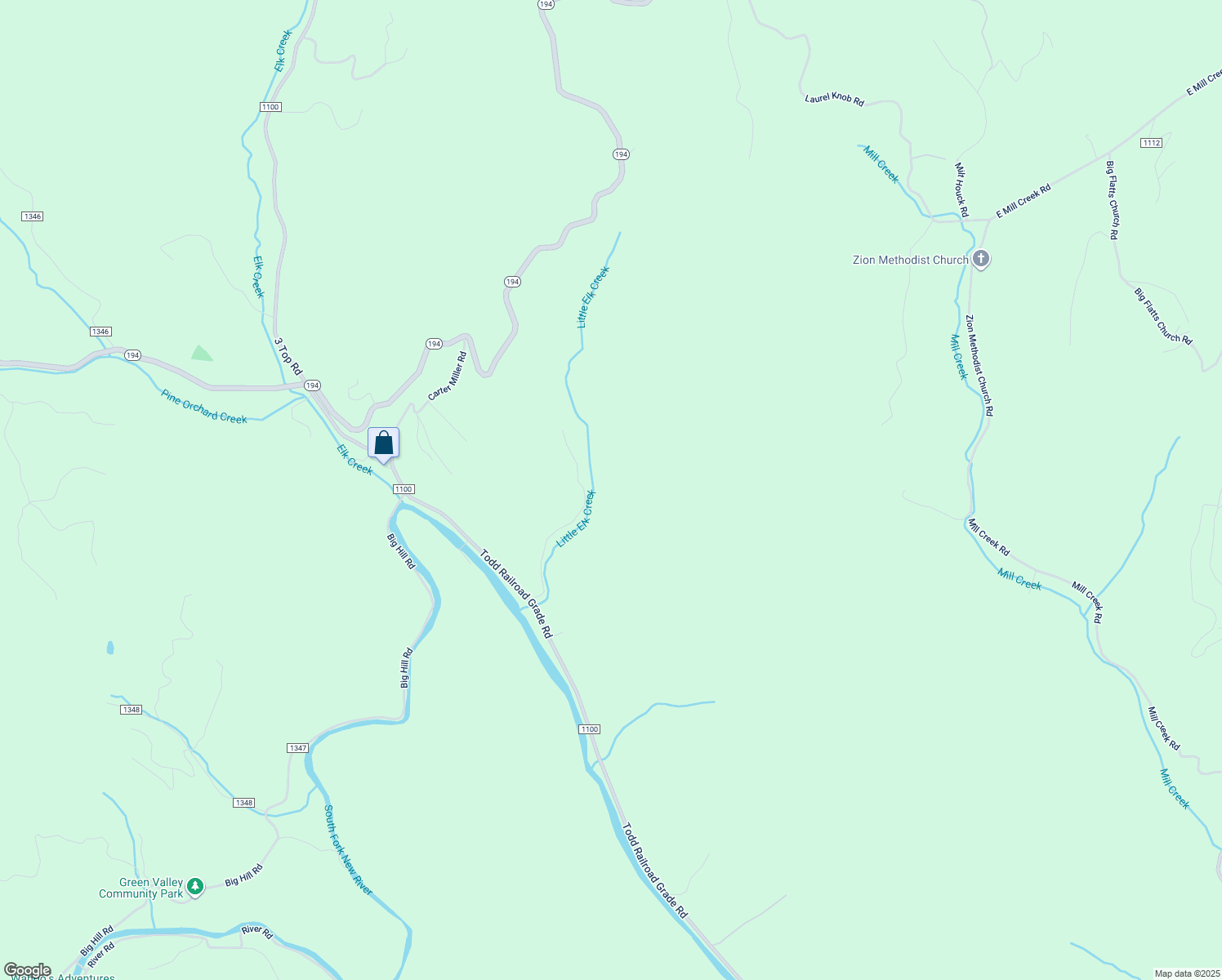 map of restaurants, bars, coffee shops, grocery stores, and more near 192 Endhaven Lane in Todd
