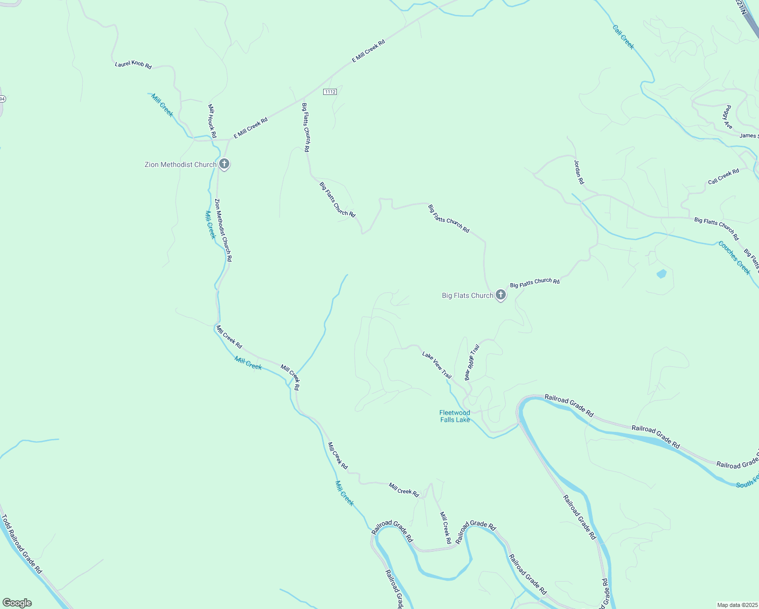 map of restaurants, bars, coffee shops, grocery stores, and more near 136 Grandfather Trail in Fleetwood