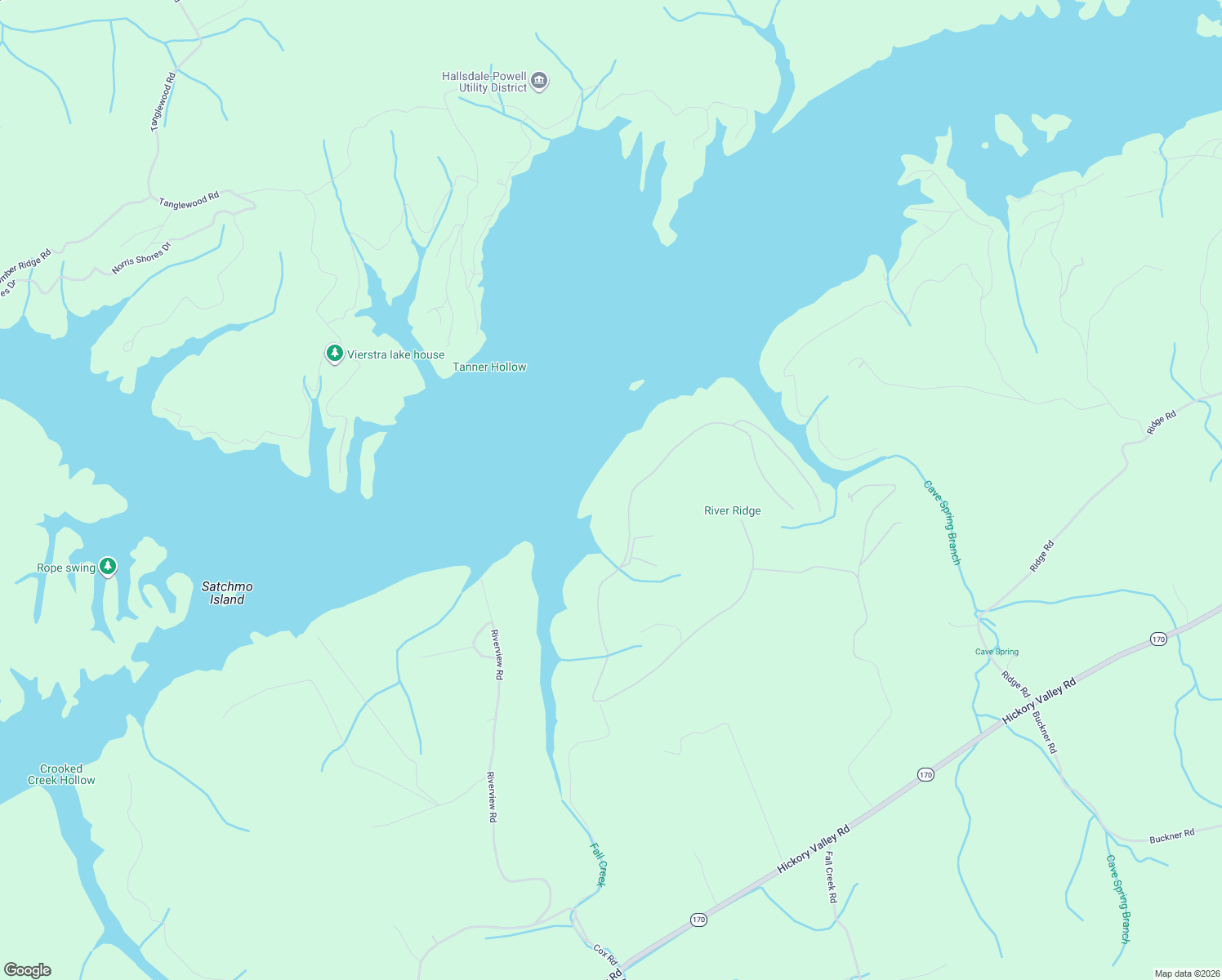 map of restaurants, bars, coffee shops, grocery stores, and more near 1349 Hickory Point Lane in Maynardville