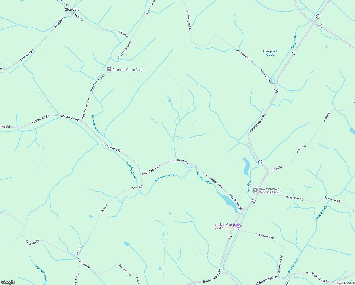 map of restaurants, bars, coffee shops, grocery stores, and more near 139 Big Sandy Road in Telford