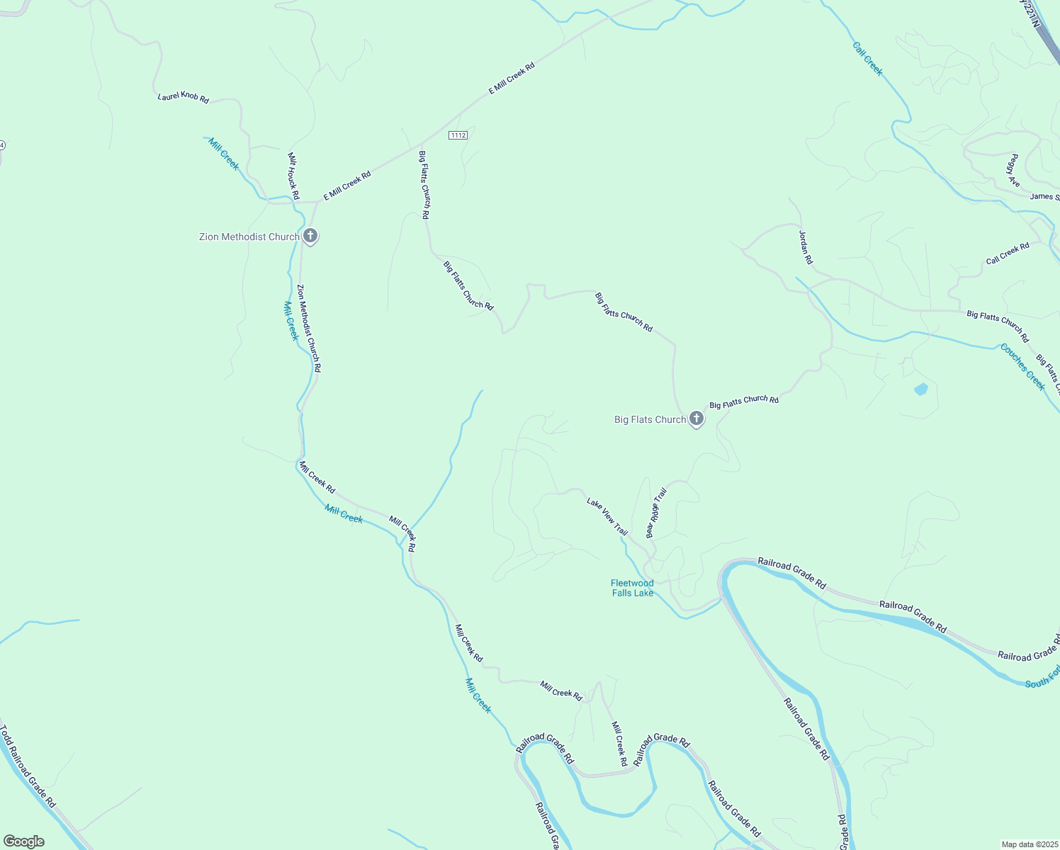 map of restaurants, bars, coffee shops, grocery stores, and more near 134 Grandfather Trail in Fleetwood